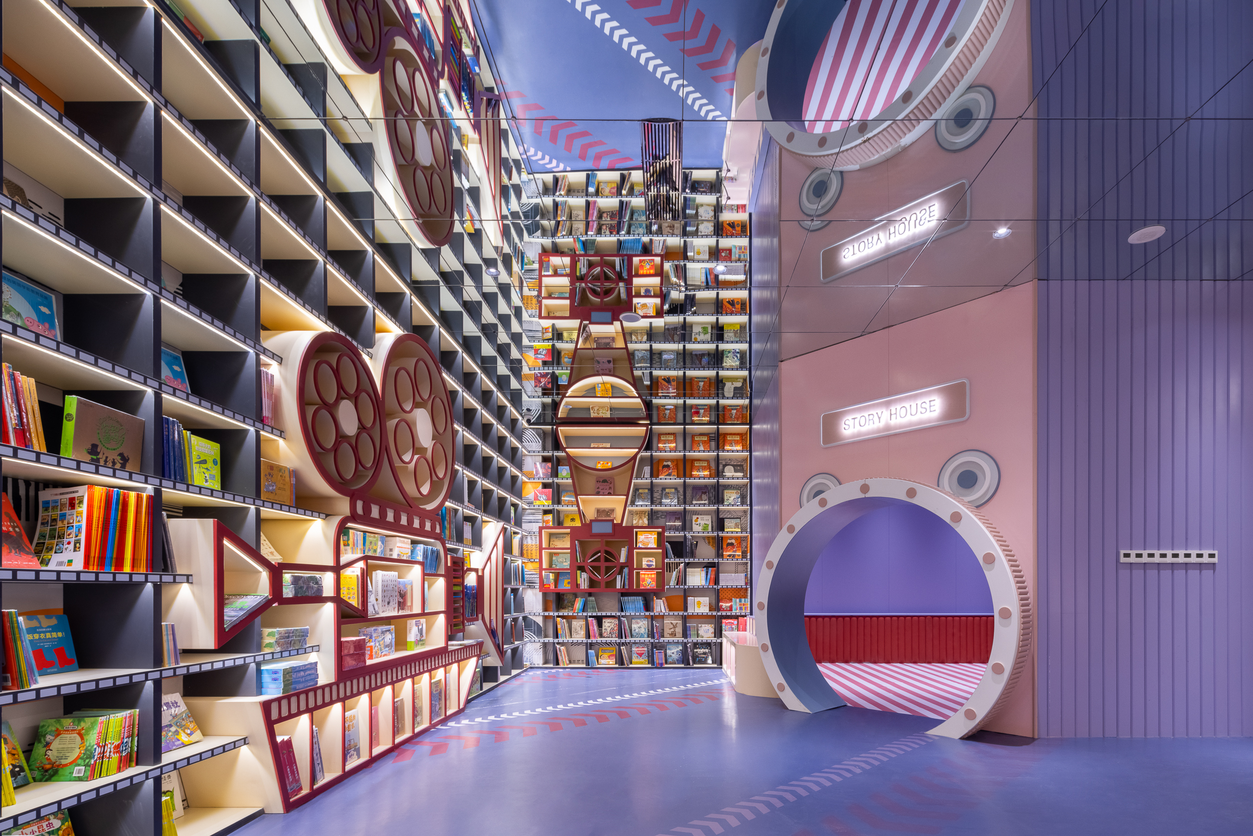 X+LIVING's Innovative Design Combines Bookstore with Cinema