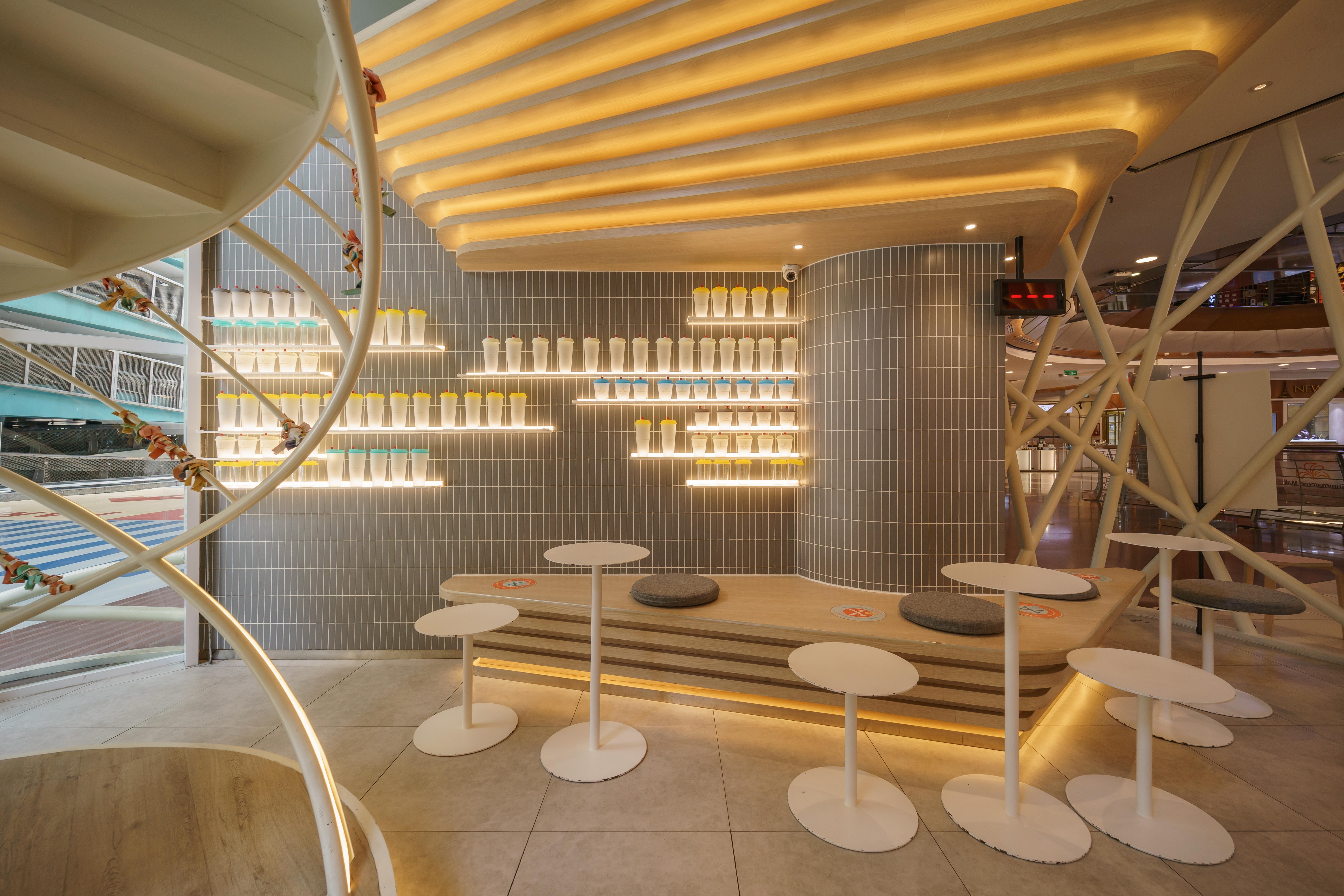 This Earth 1.0, A Diorama of the Universe in a Café Interior