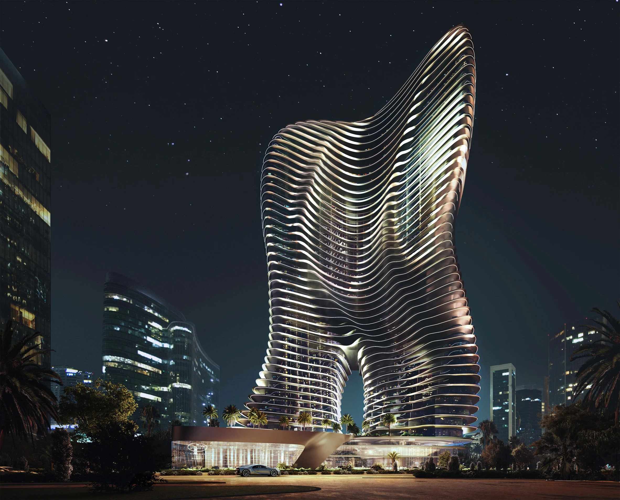 The First Residential Skyscraper with Bugatti Style in Dubai