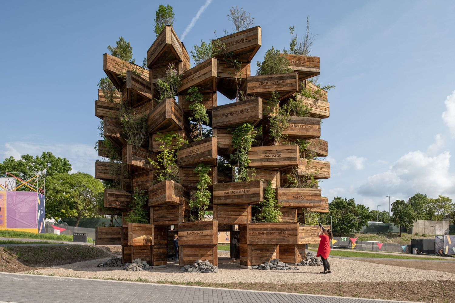 The Beauty of Garden of Communities Pavilion by Hello Wood