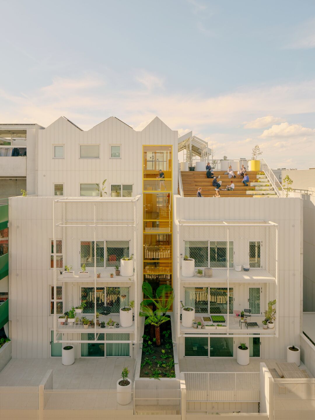 Sunny Yellow Highlights ParkLife Among the Apartments in Nightingale Village