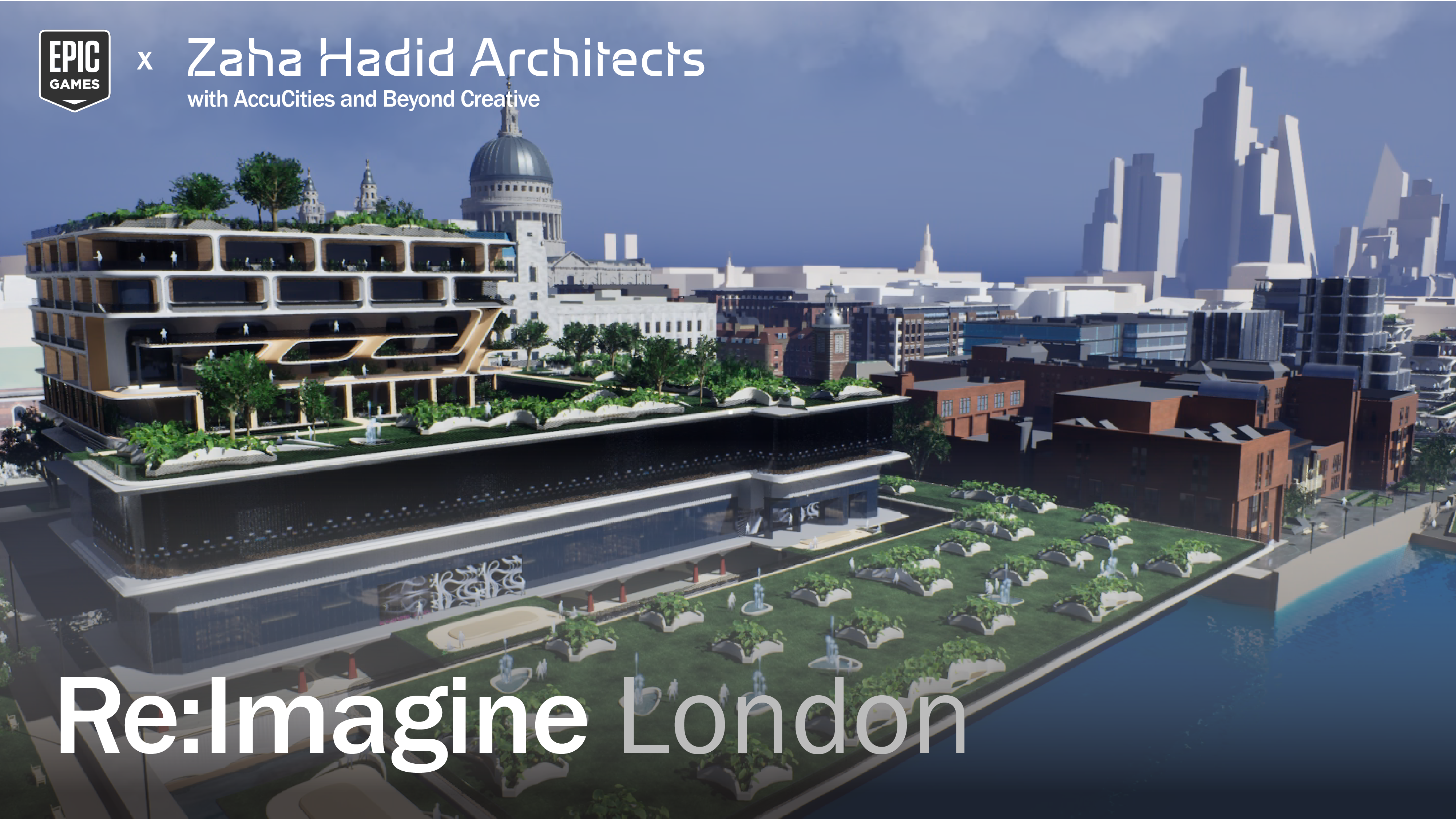 Zaha Hadid Architects ‘Re:Imagine London’ in Fortnite