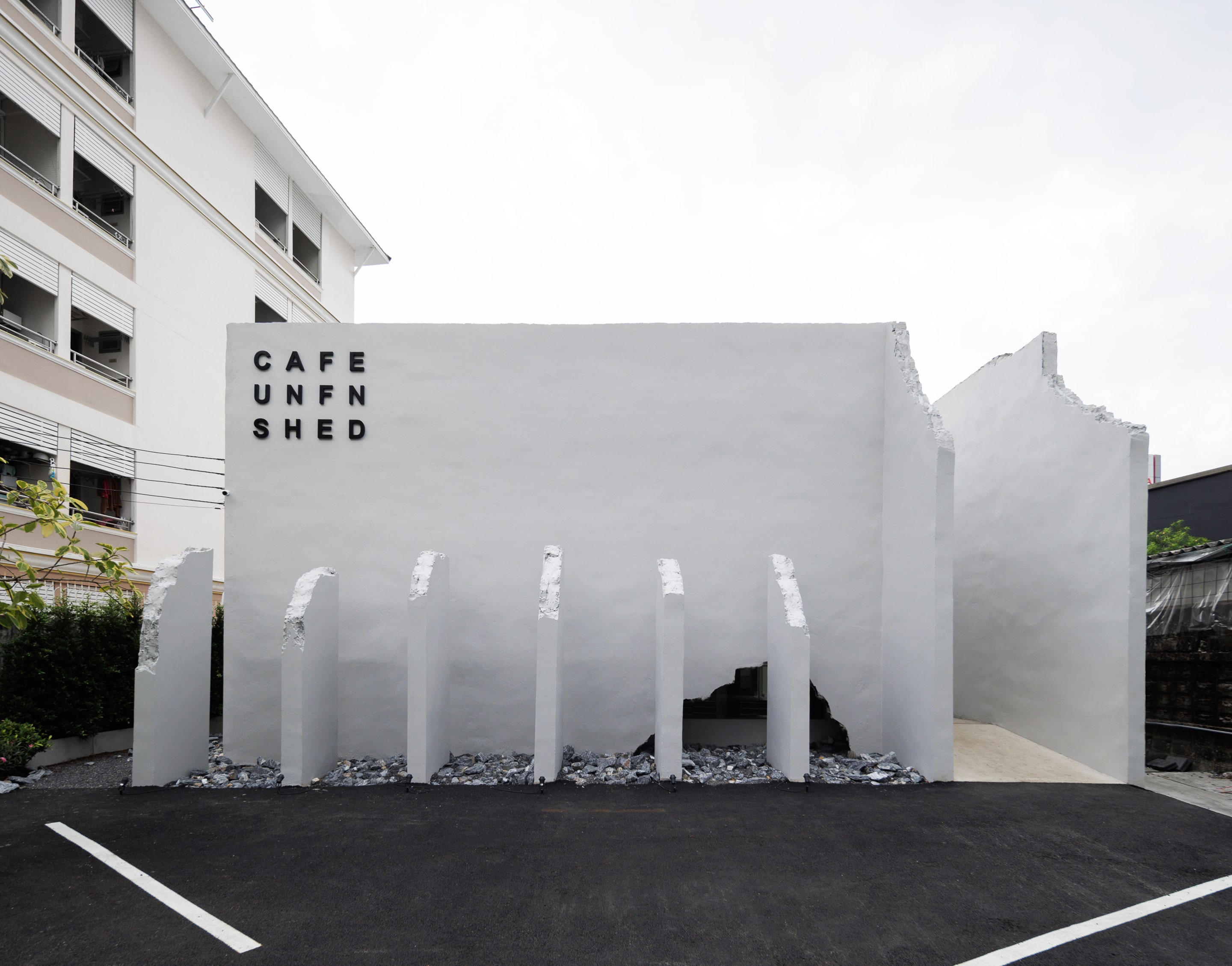 Front faÃ§ade of Cafe Unfinished by Anatomy Architecture