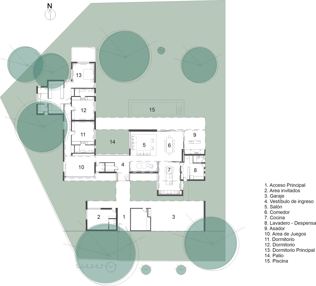 LS House site plan, Source by saz arquitectos