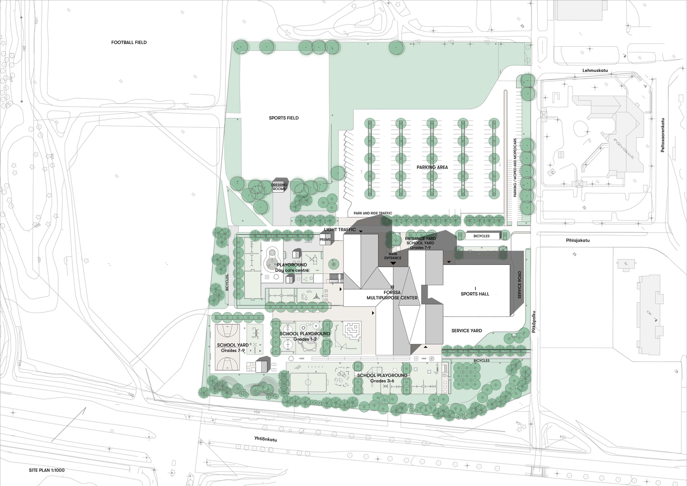 Site Plan Forssa Multi-purpose Centre