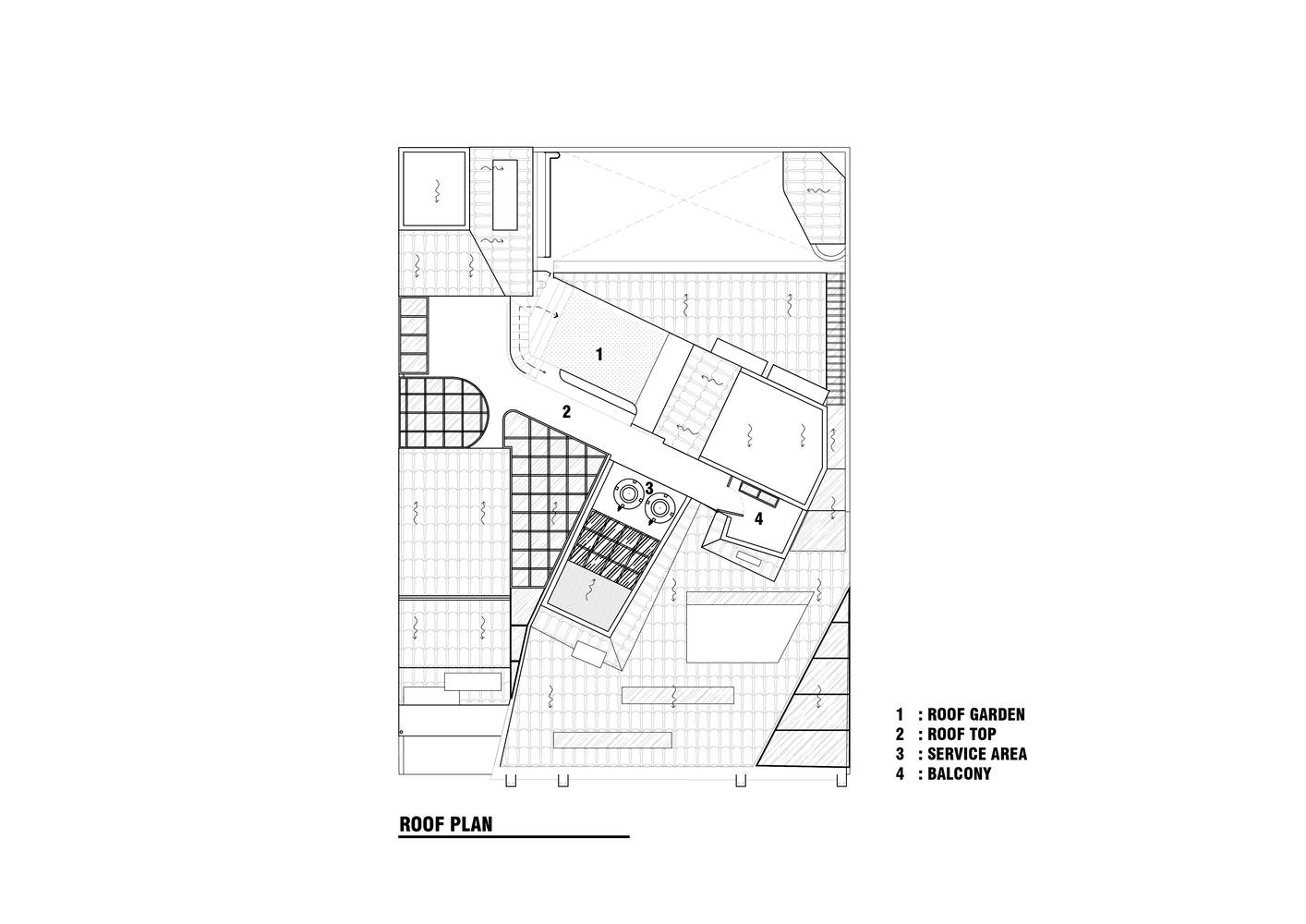 3rd floor plan Distracted House, Source by Ismail Solehudin Architecture