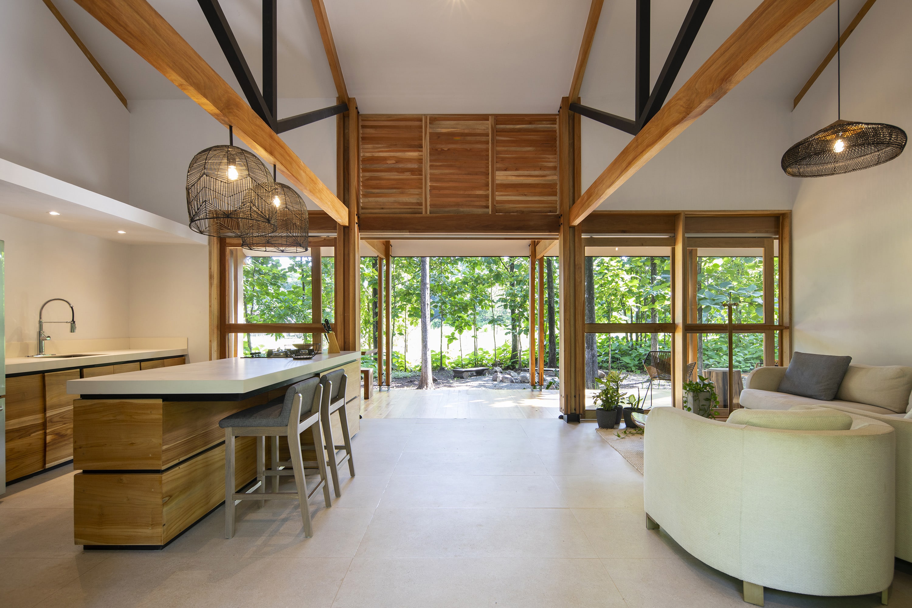 Living room and kitchen