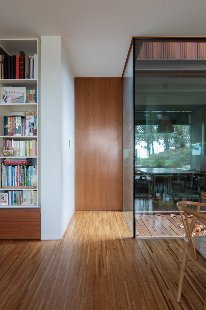 Overall, the interior of the house uses a lot of wood touches