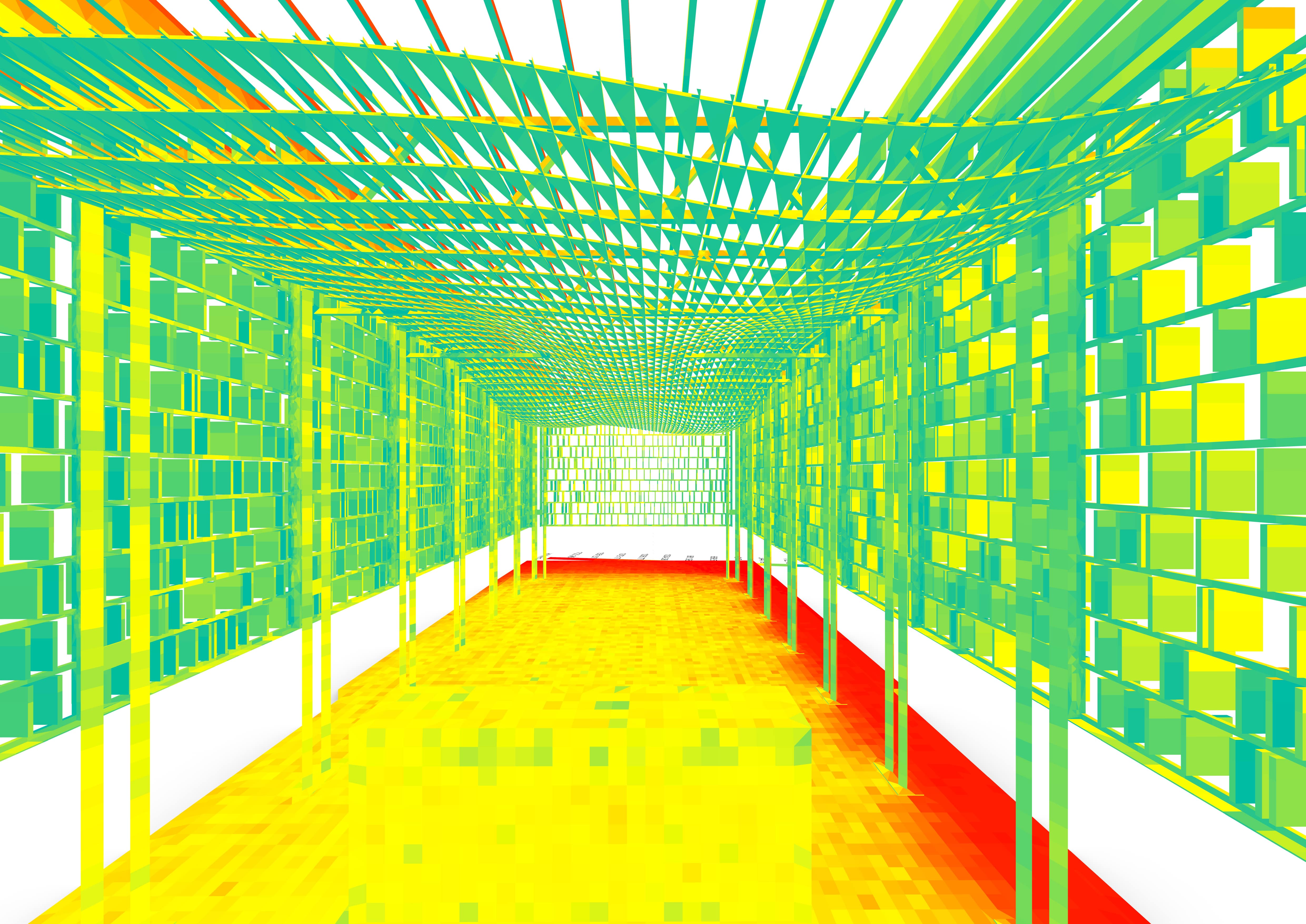 Interior radiation simulation
