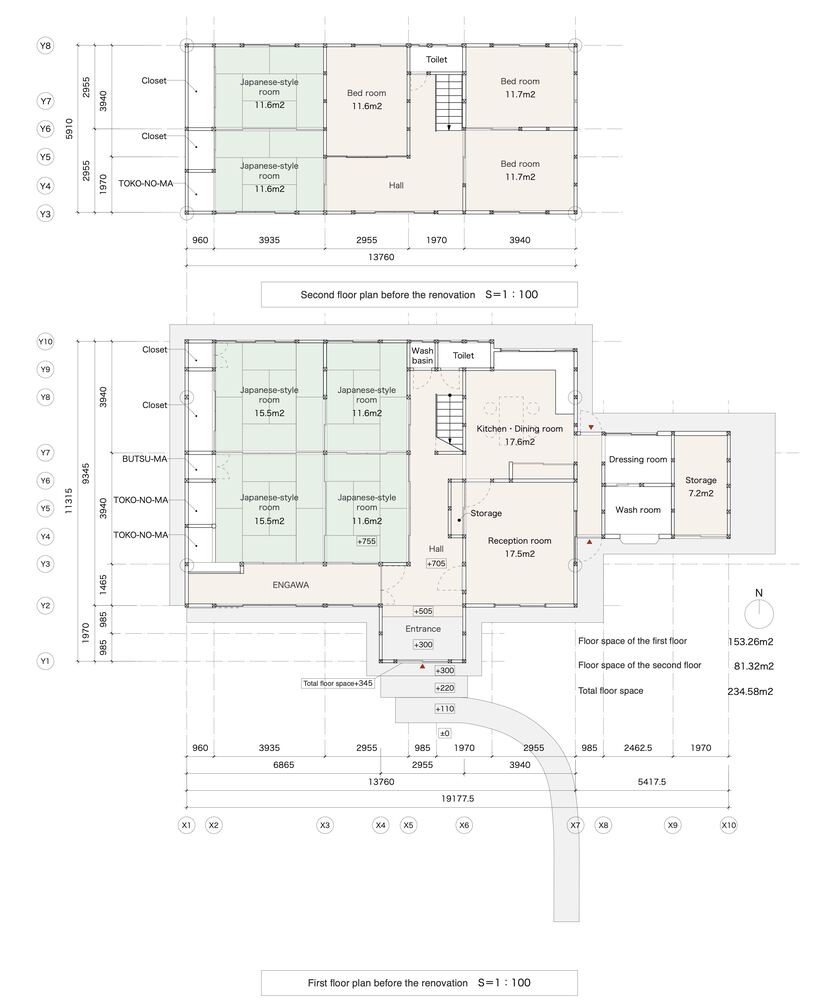 Floor plan before renovation