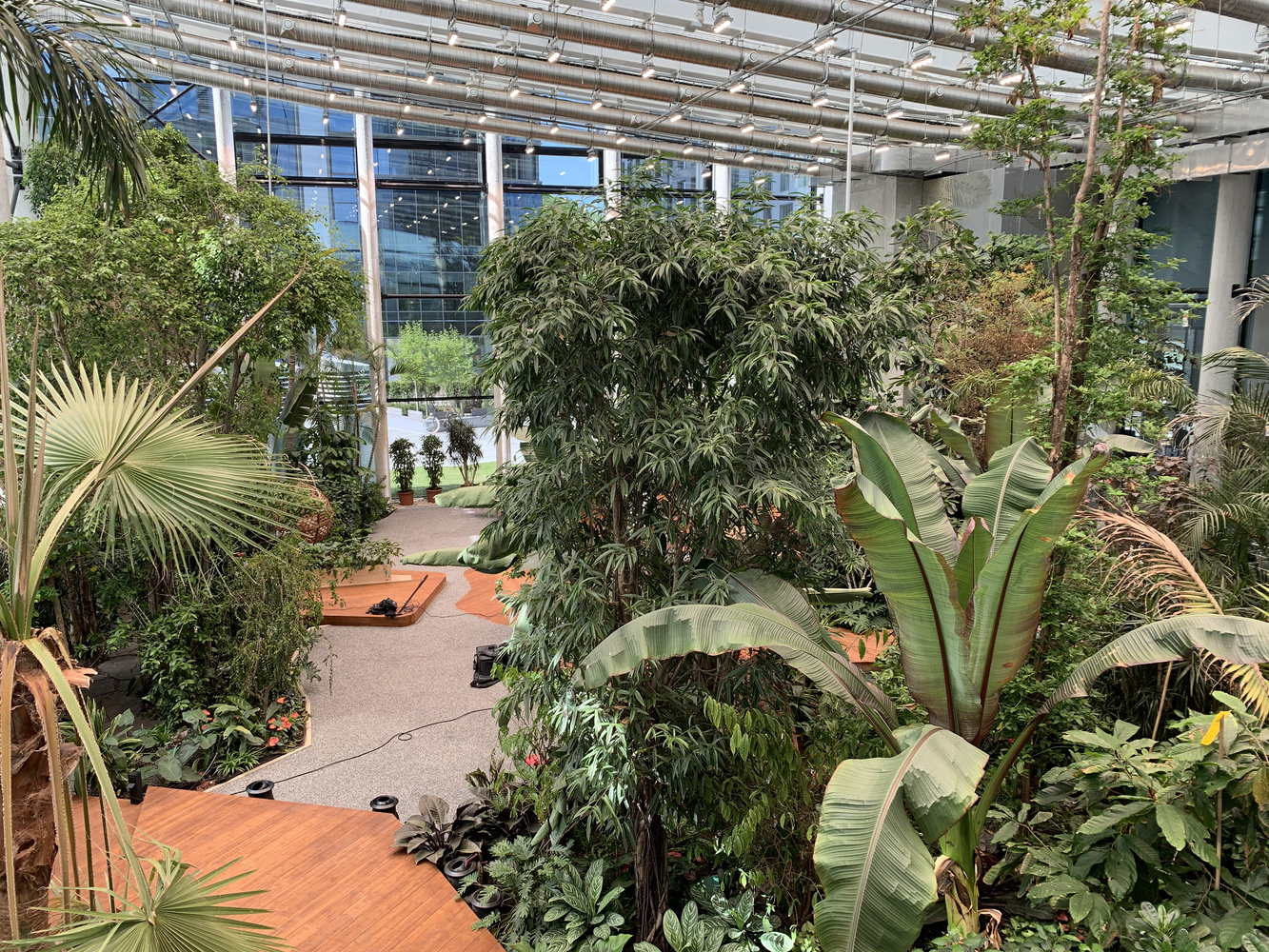 Exotic workplace garden view in Poland