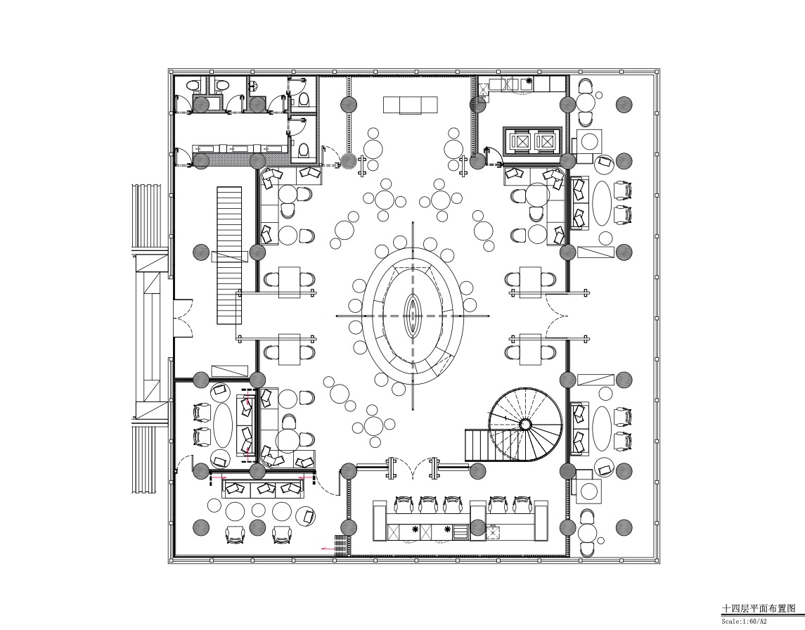 The Fourteen Floor Layout of Le Coq Wine & Bar 