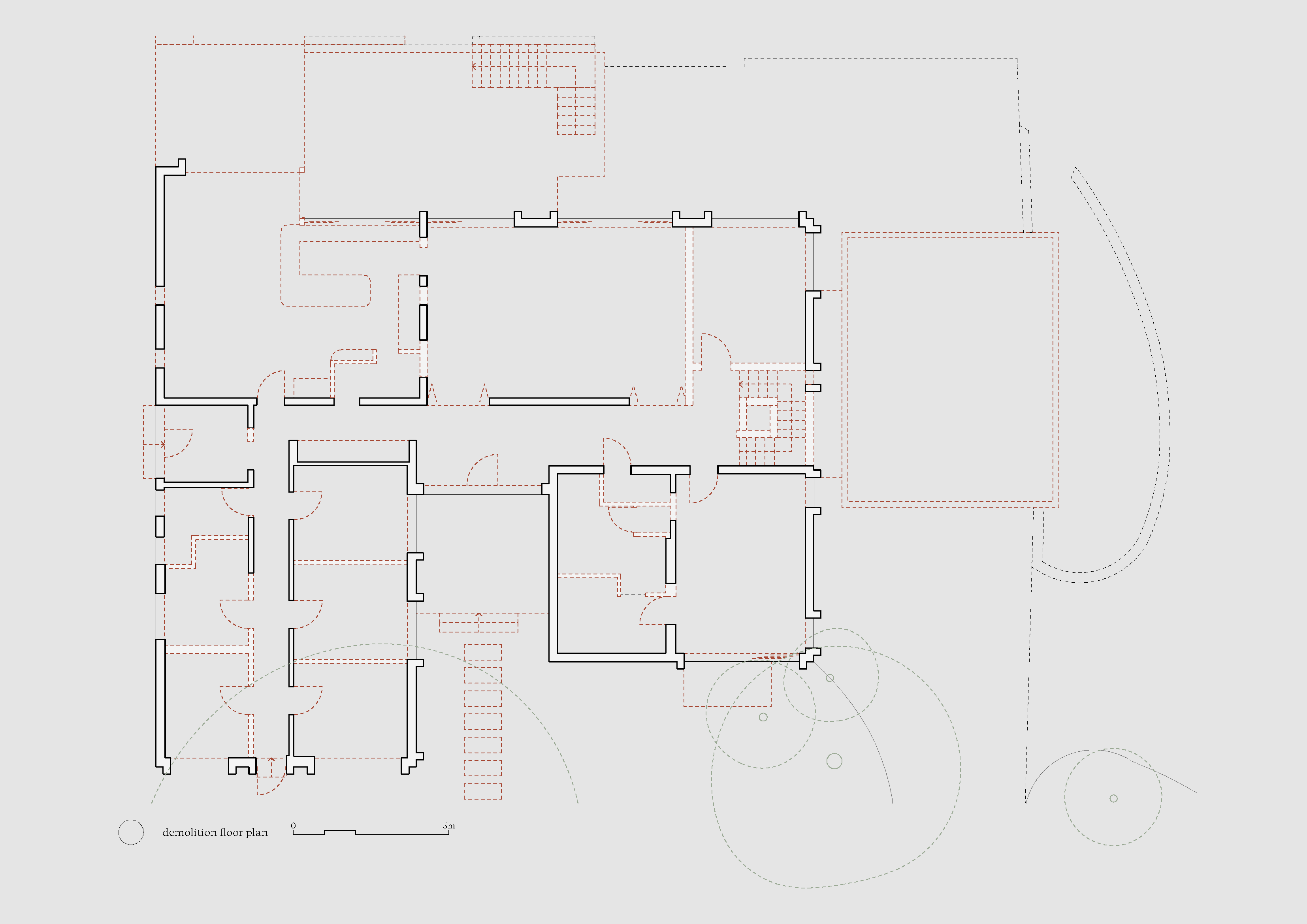 Mansard House demolition floor plan