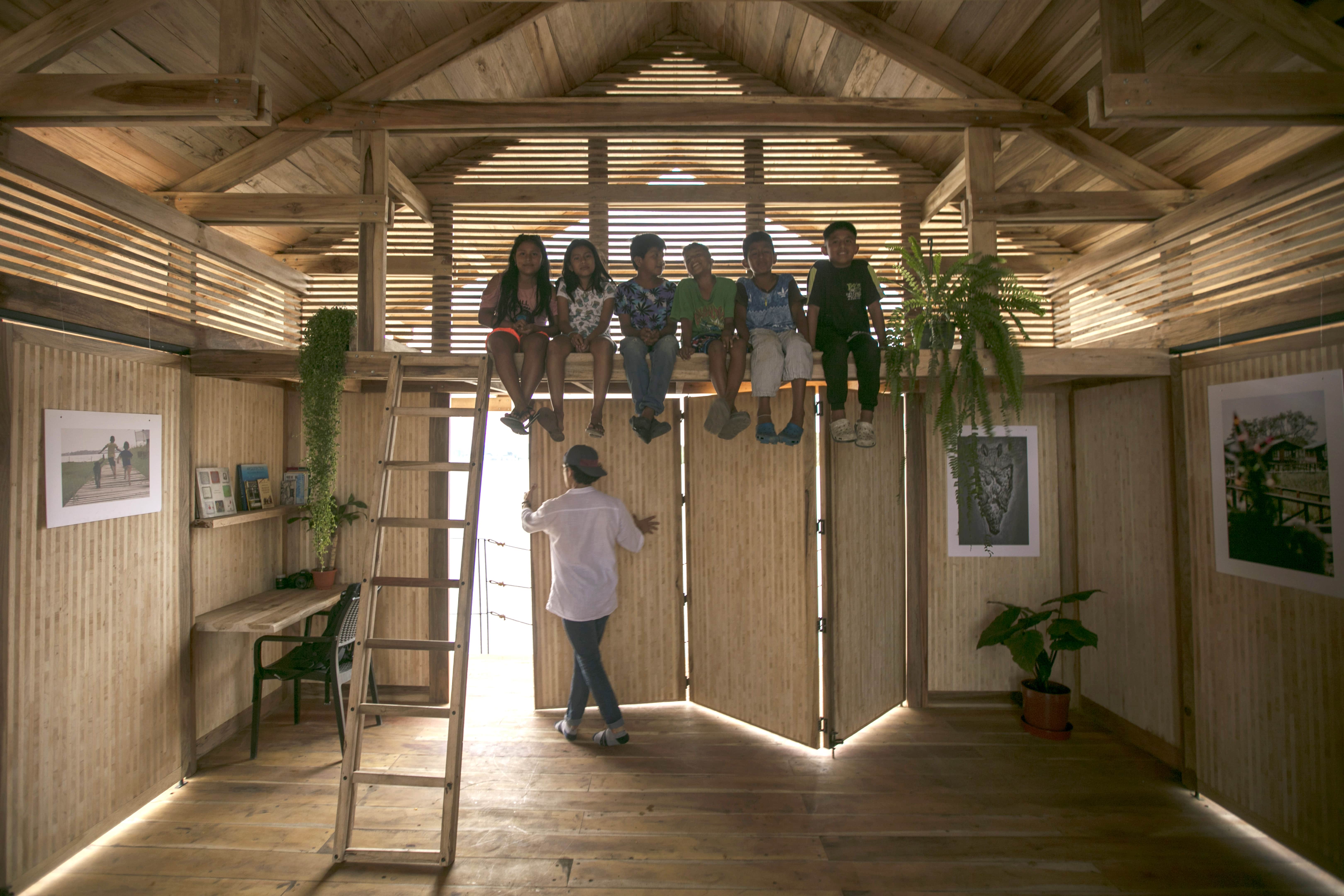 The interior of the observatory is connected to the exterior gallery through folding doors