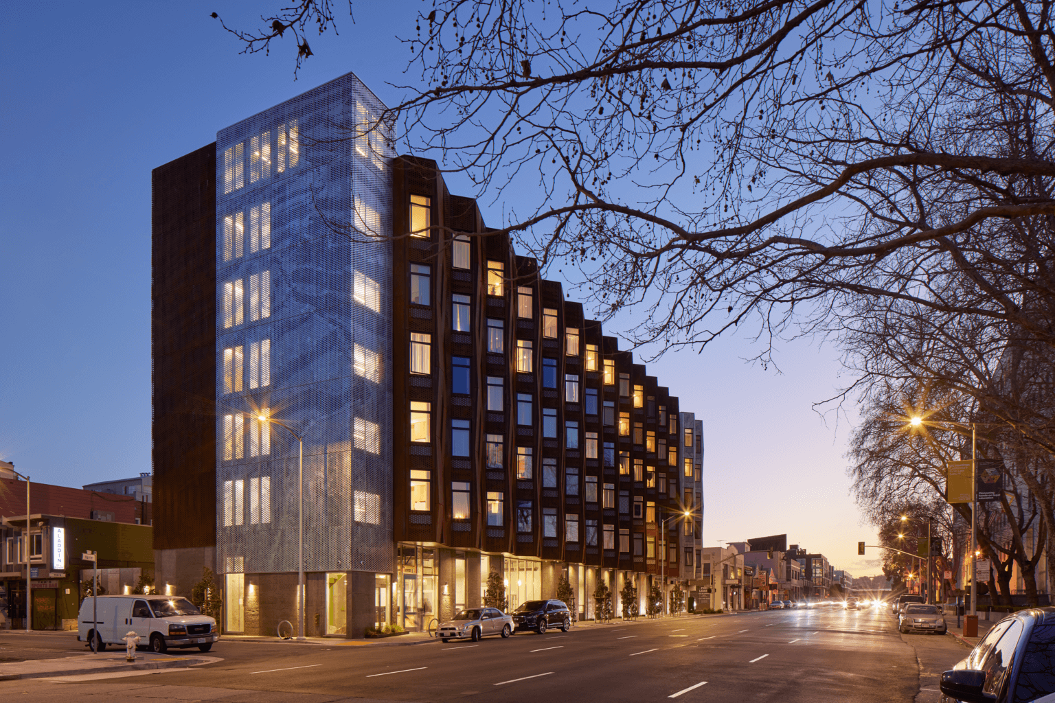View Tahanan Supportive Housing from the street, Photo by Bruce Damonte