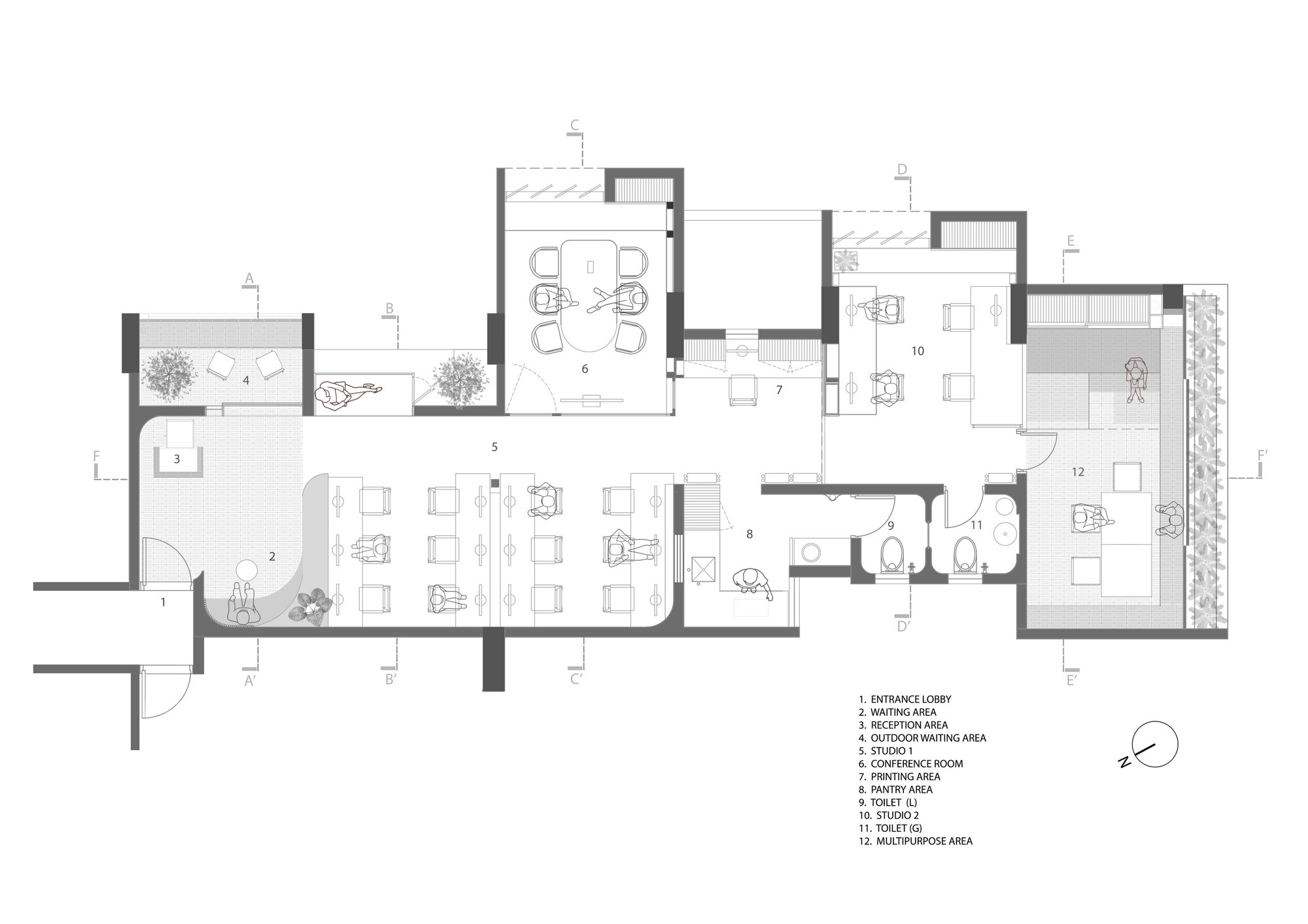 The Perforated Red Bricks Dominate Studio Mind Manifestation Design