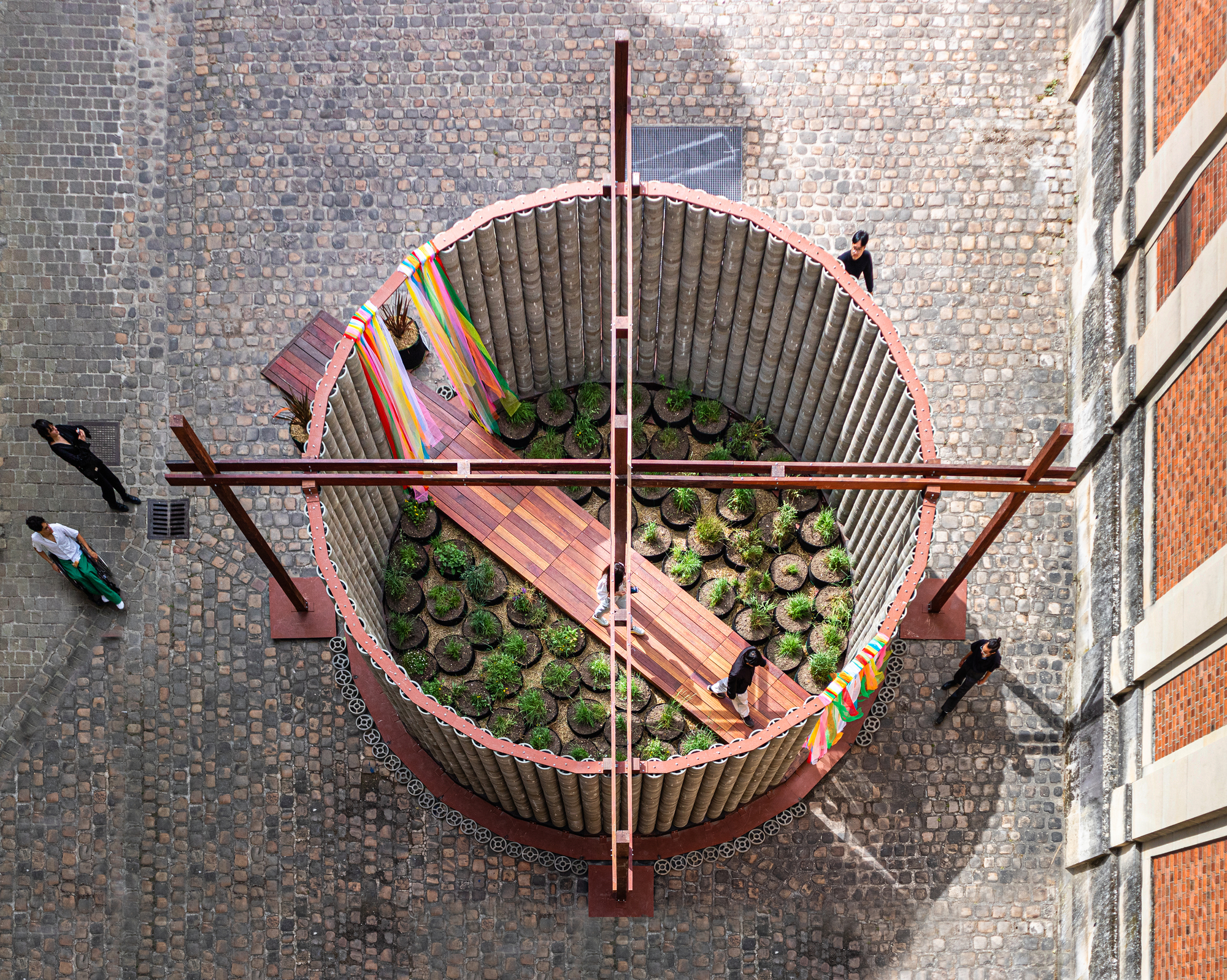 Elephant Theater: A Pavilion Made from Elephant Dung