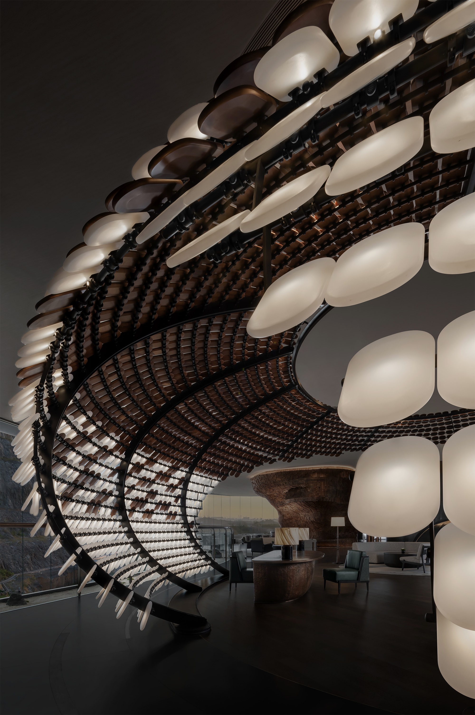 Adopting a cocoon concept that adds a natural expression to the hotel interior