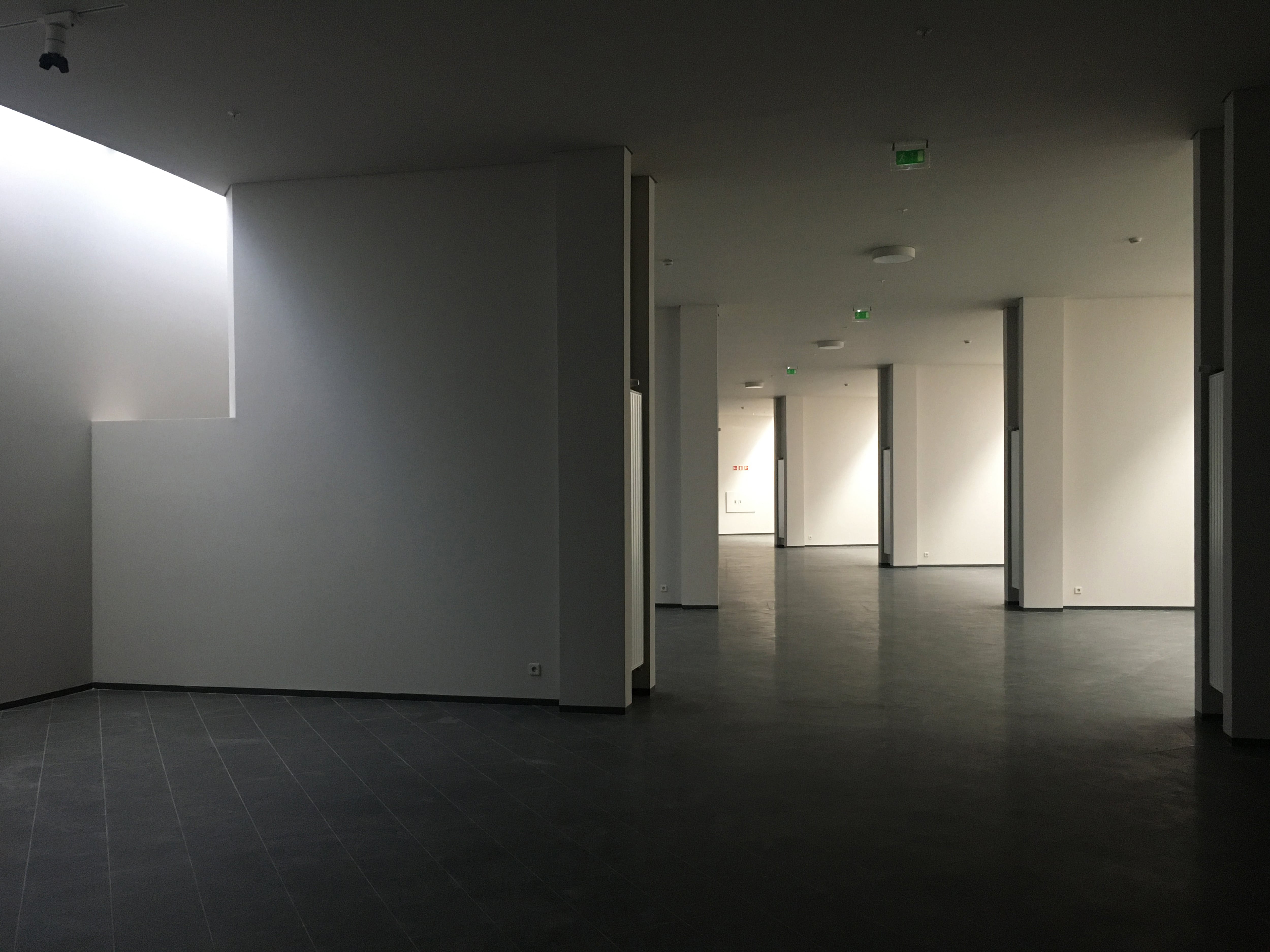 The interior area that will be the exhibition area