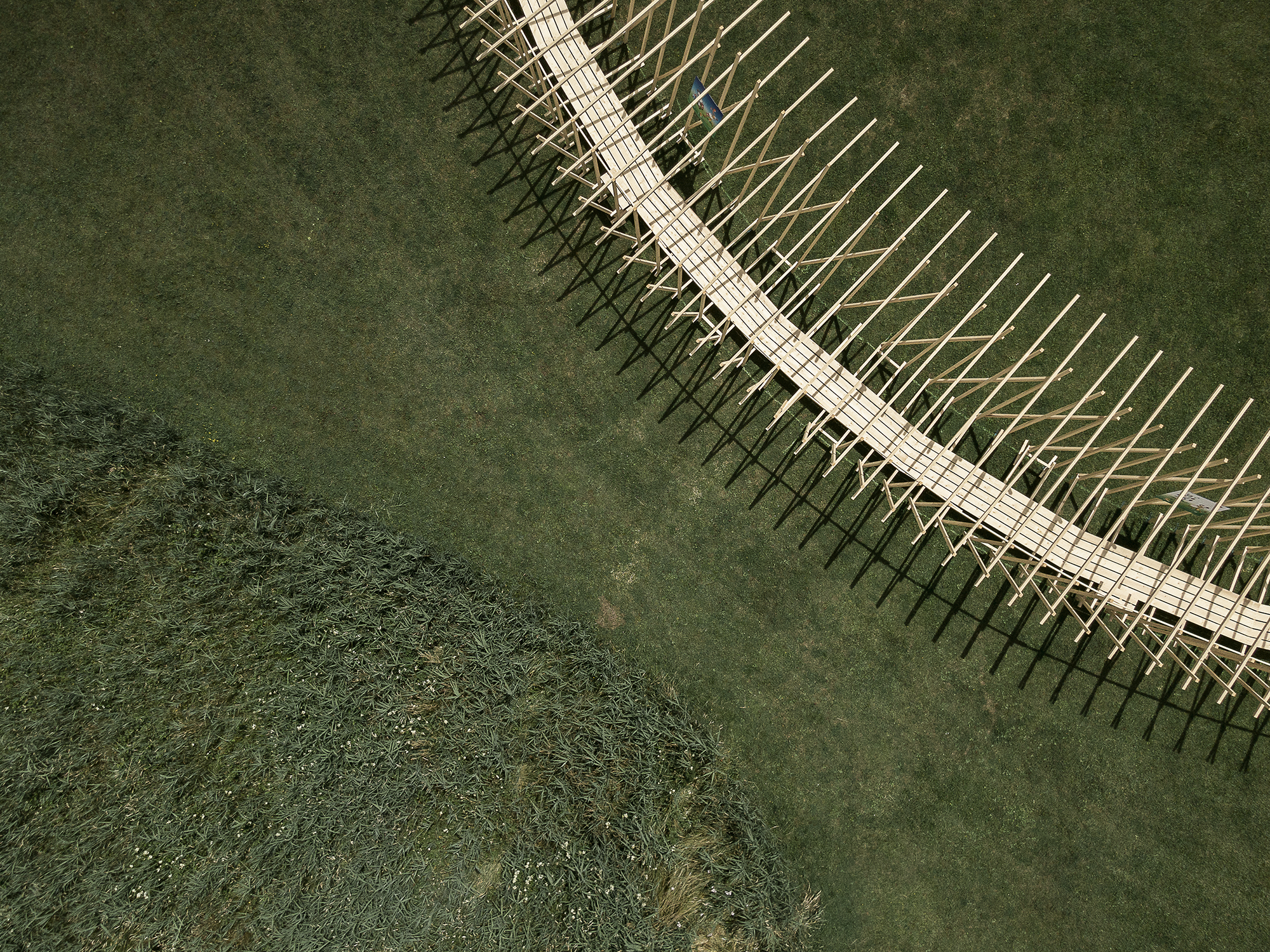 Cyclists will pass through the installation during the Tour de France