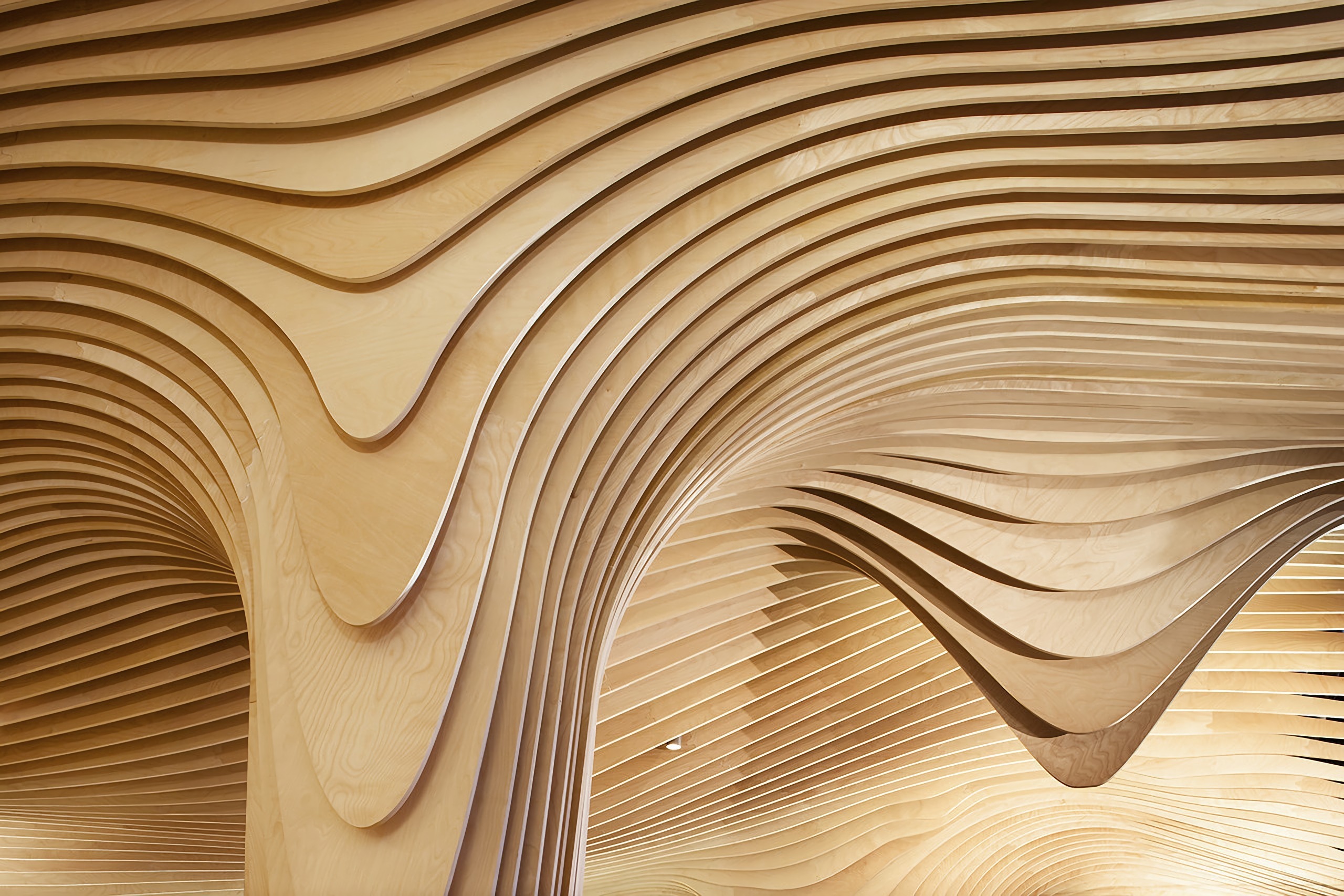 (Details of corrugated plywood elements)