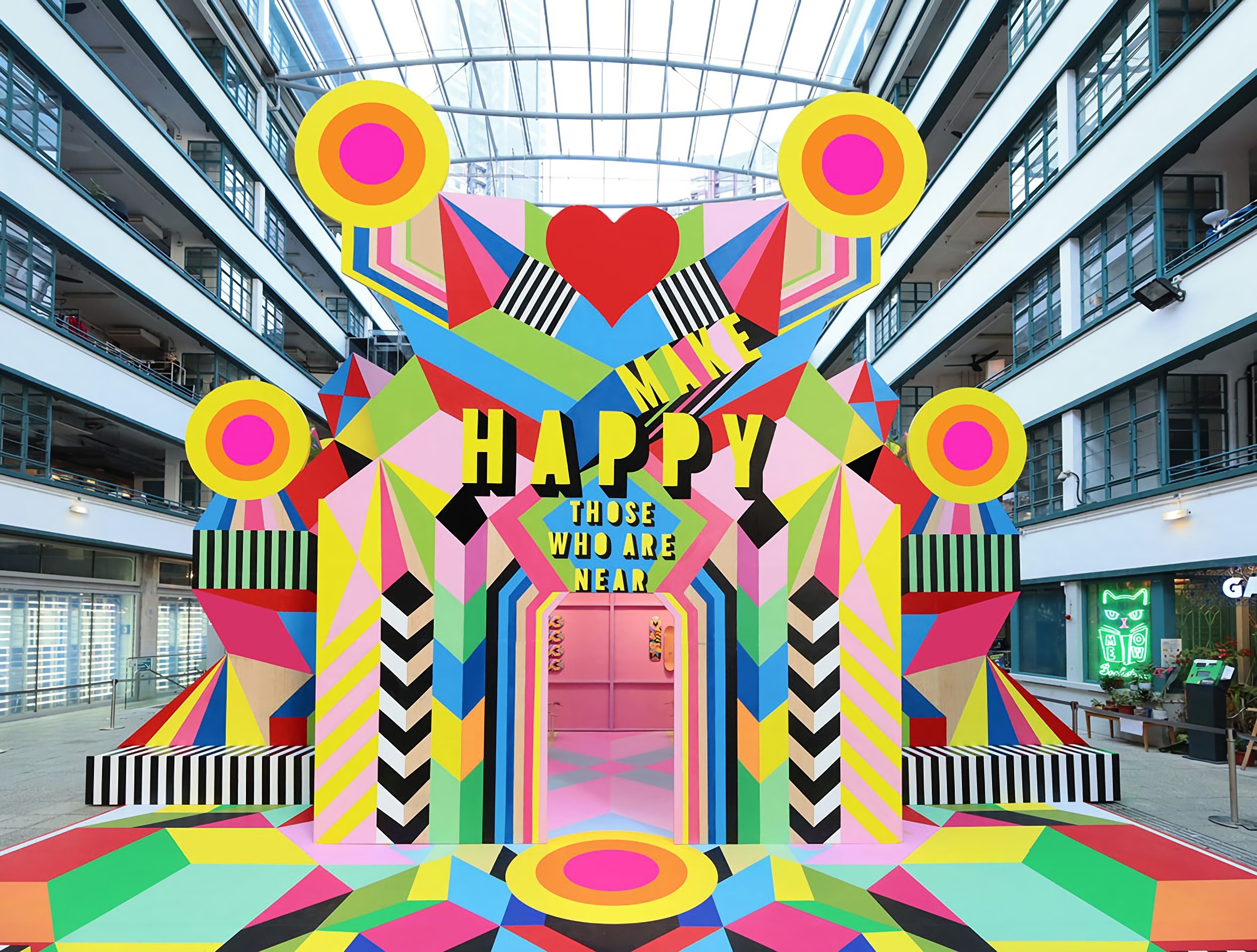 Morag Myerscough Spreads Happiness through Make Happy Installation