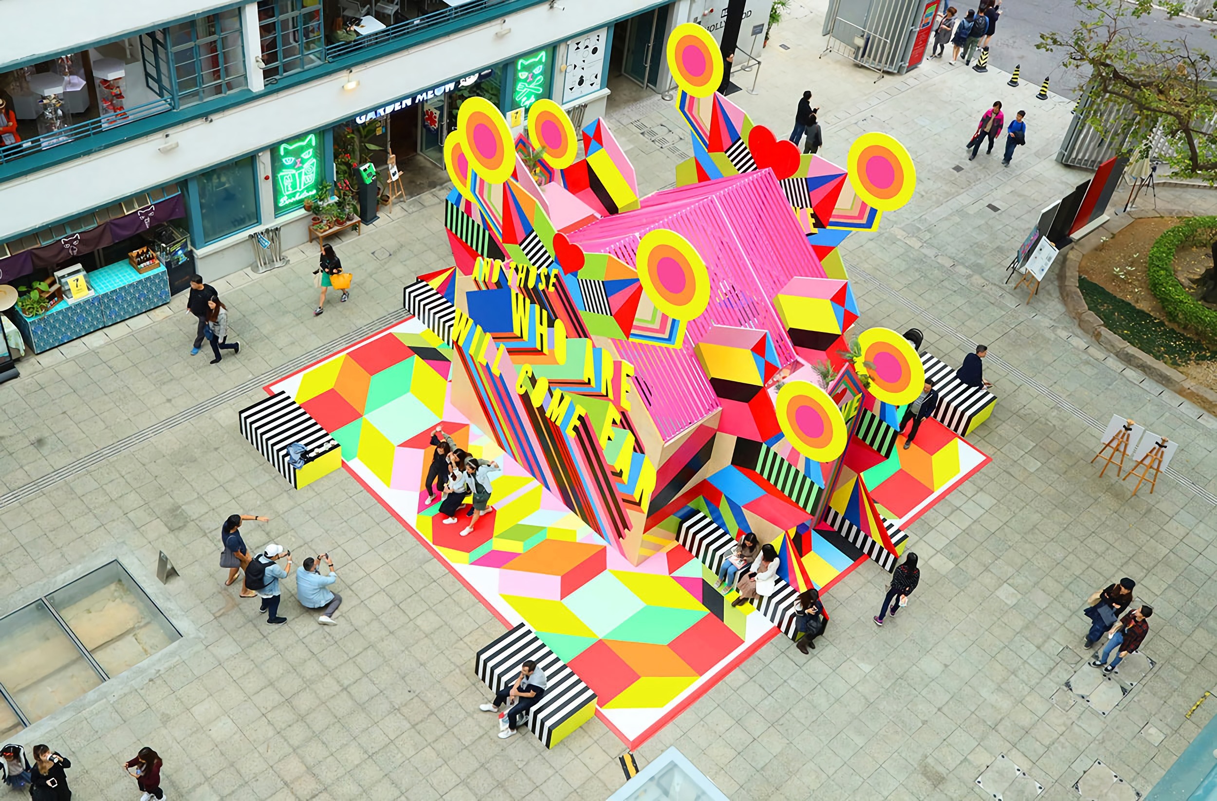 Morag Myerscough Spreads Happiness through Make Happy Installation