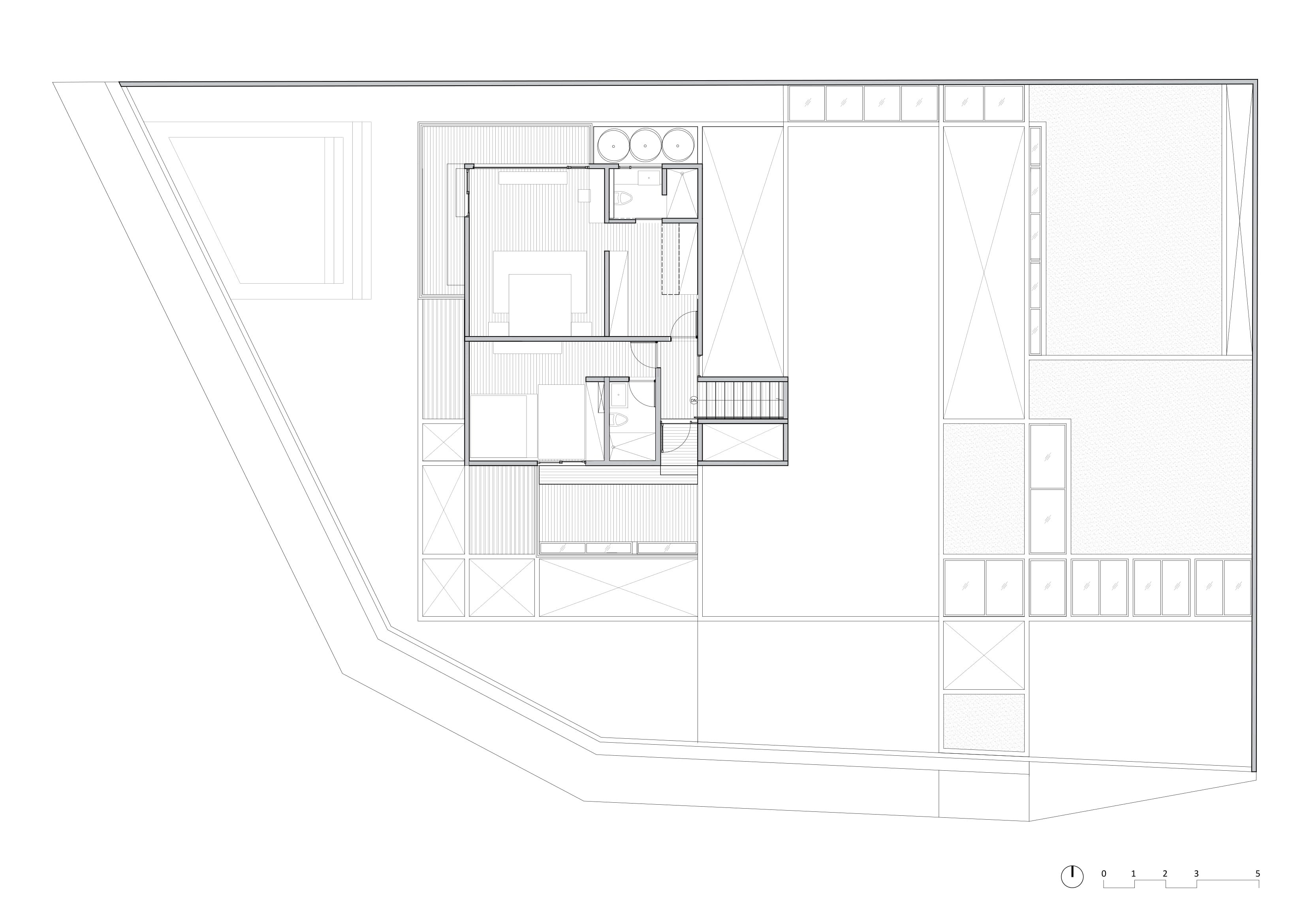 Cascading House upstairs plan