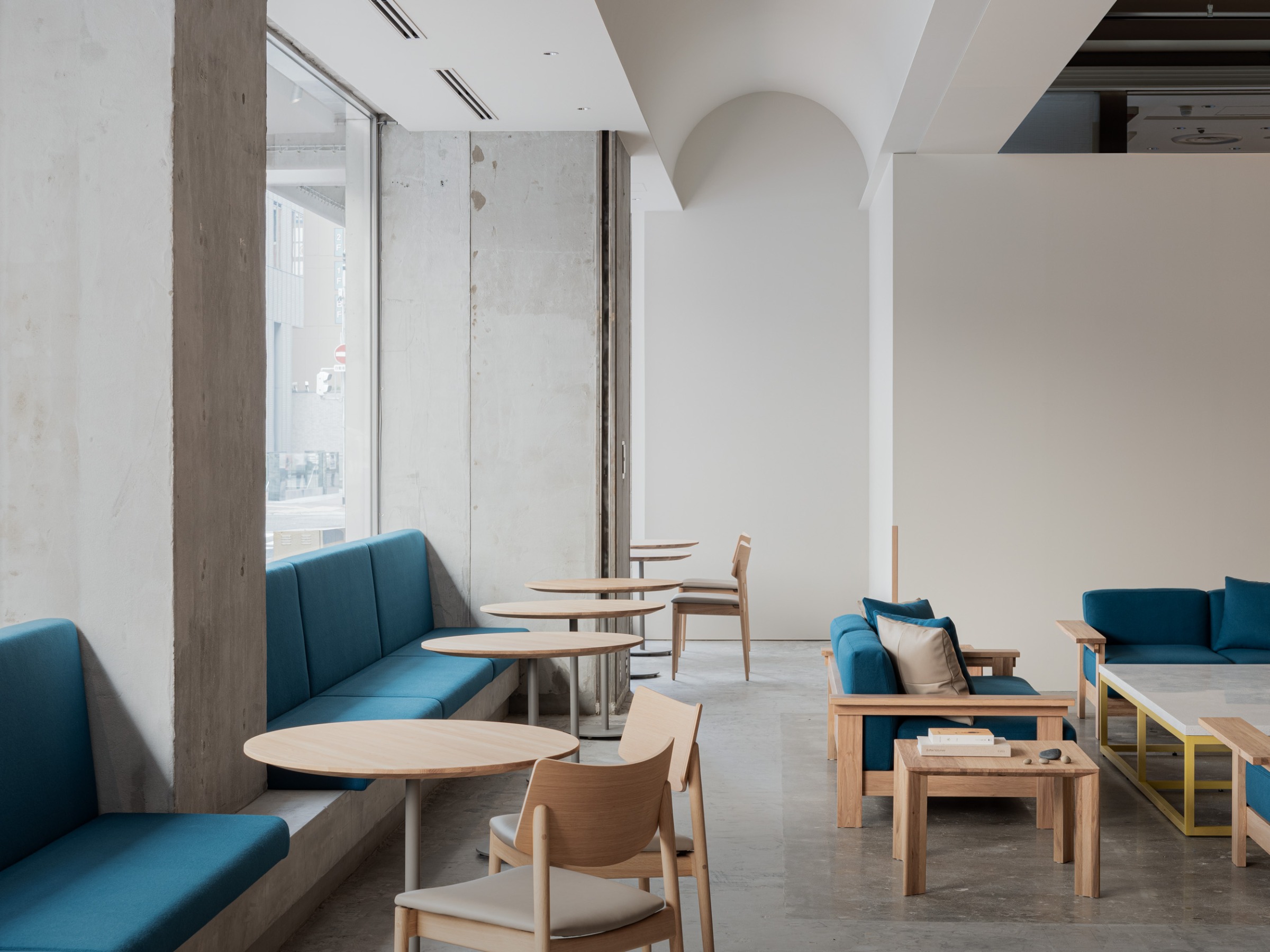 The Interior of Blue Bottle Coffee in Kobe, Japan