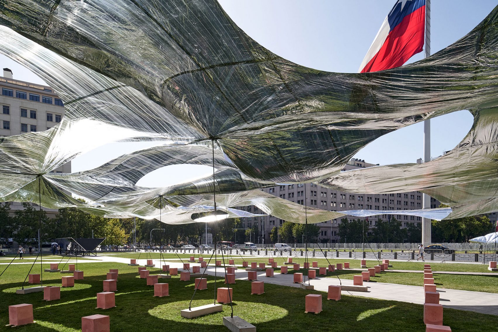 Metallic Shade Structure for the Public