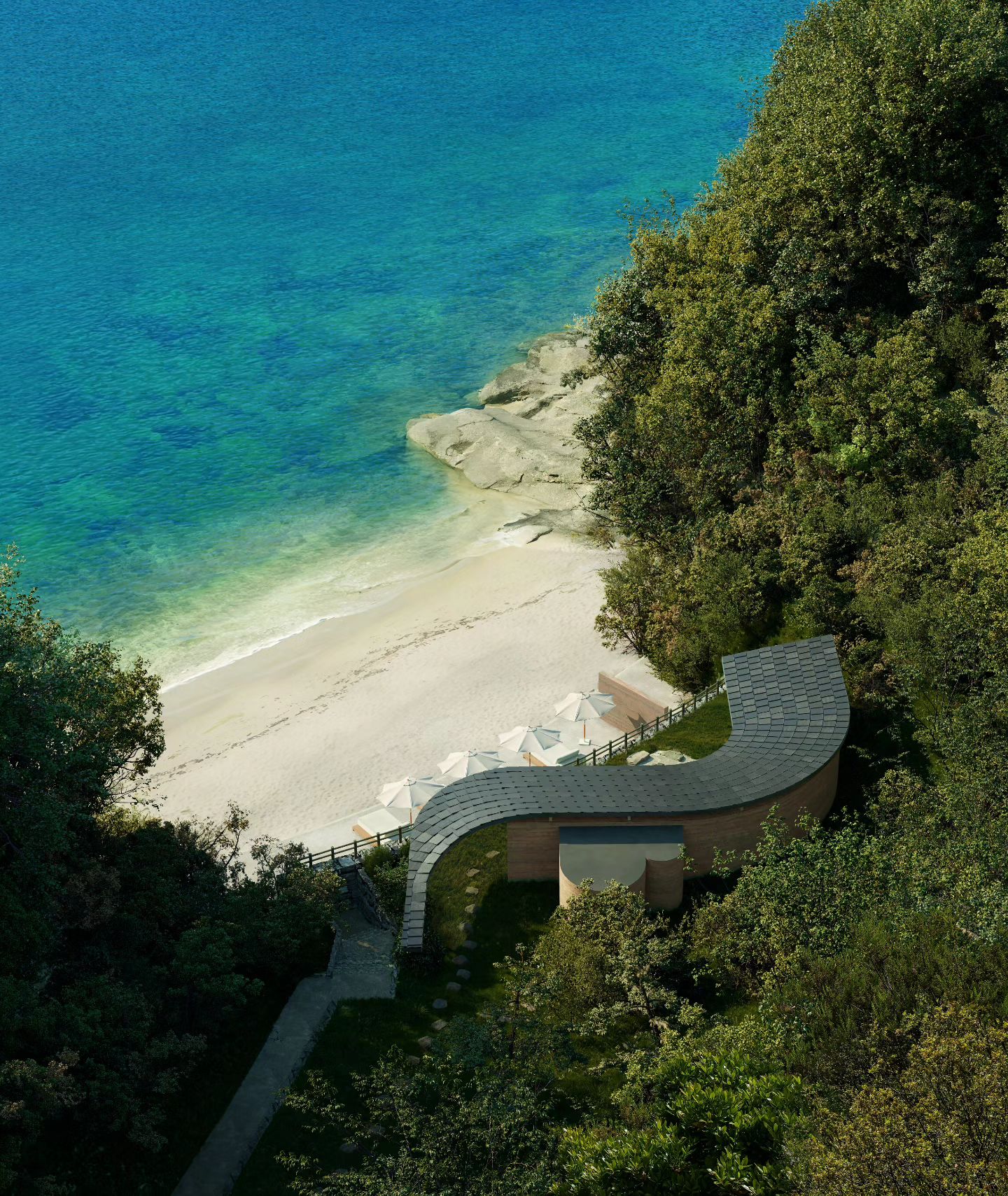 The â90â terrace of NOT A HOTEL Setouchi