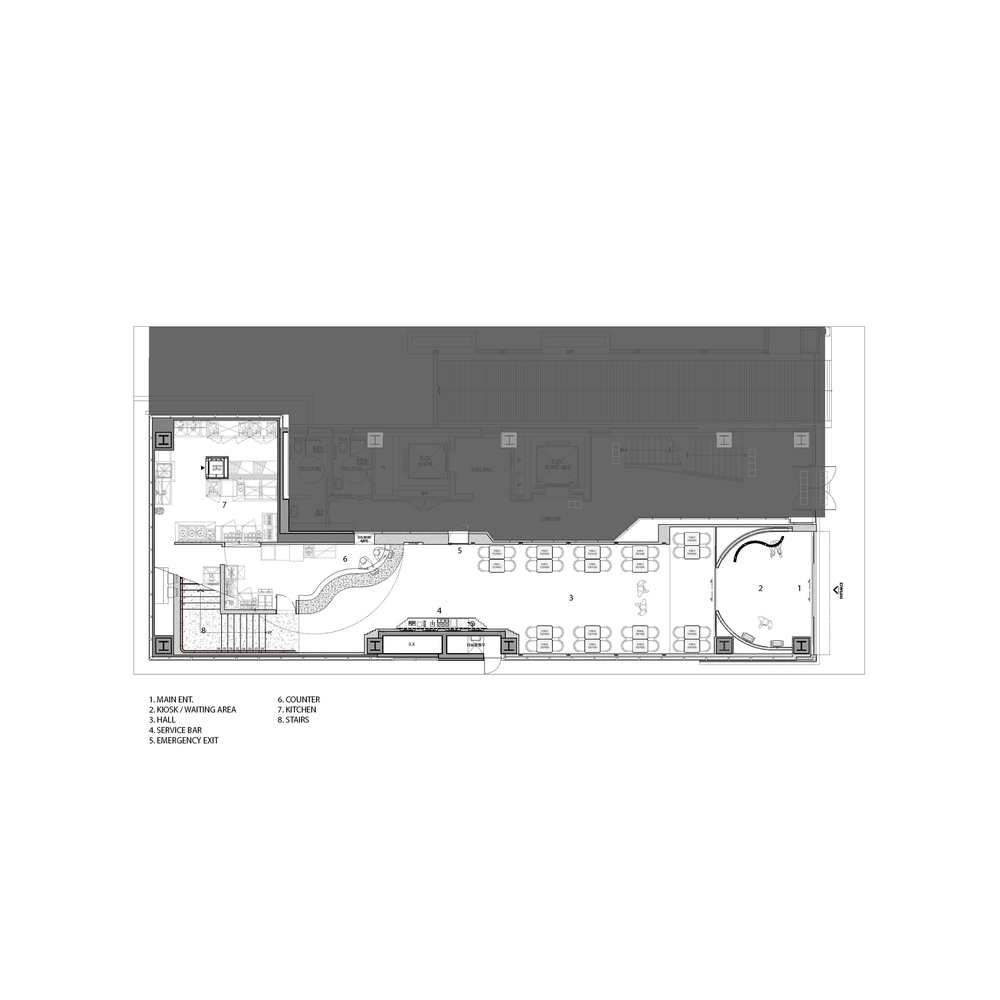 First Floor Plan of Super Duper Burgers