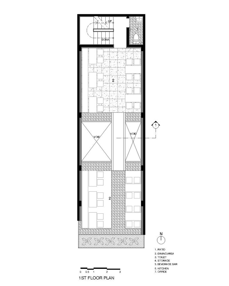 First Floorplan of Seven Degrees Restaurant