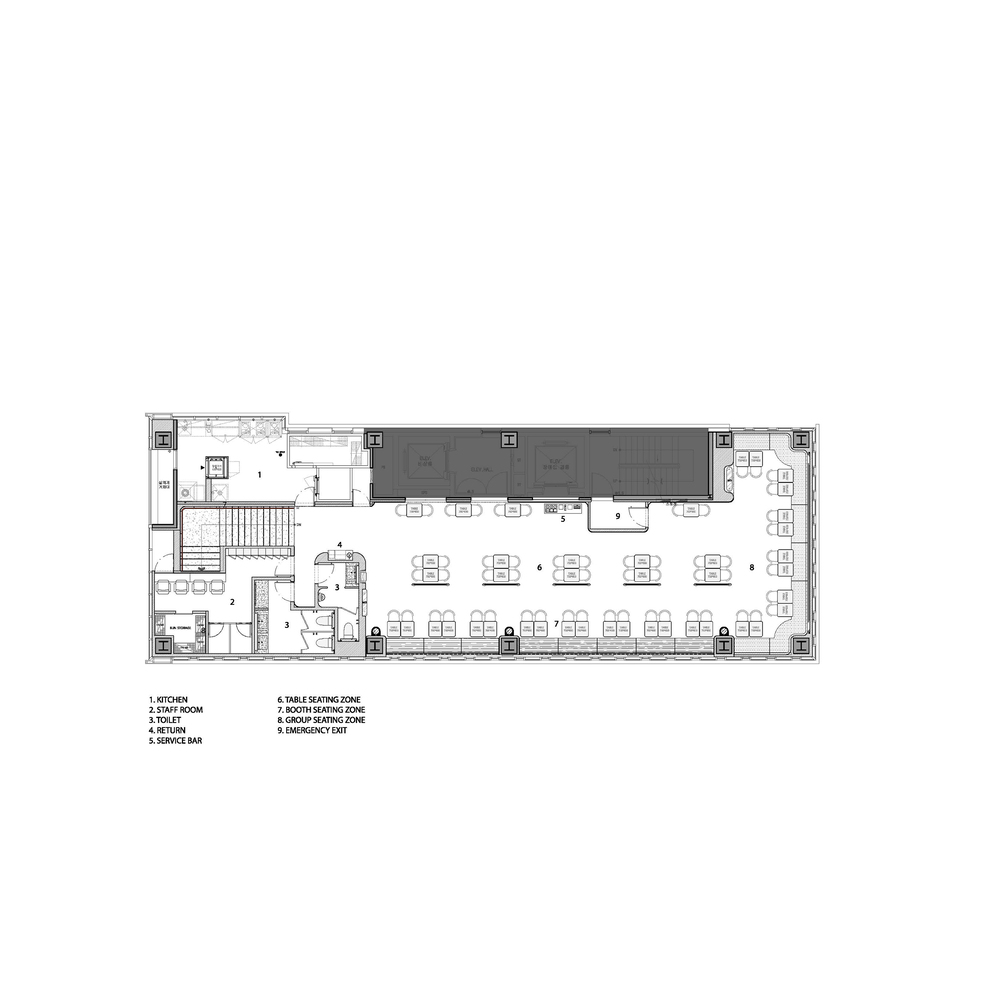 Second Floor Plan of Super Duper Burgers