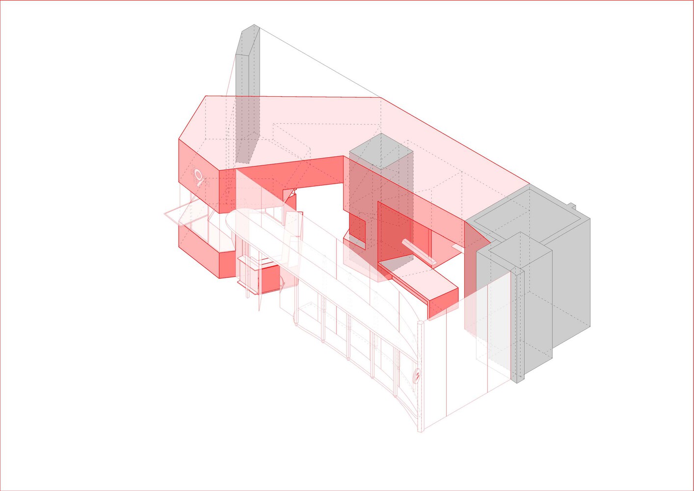 The Axonometry of Ninth Coffee Shop