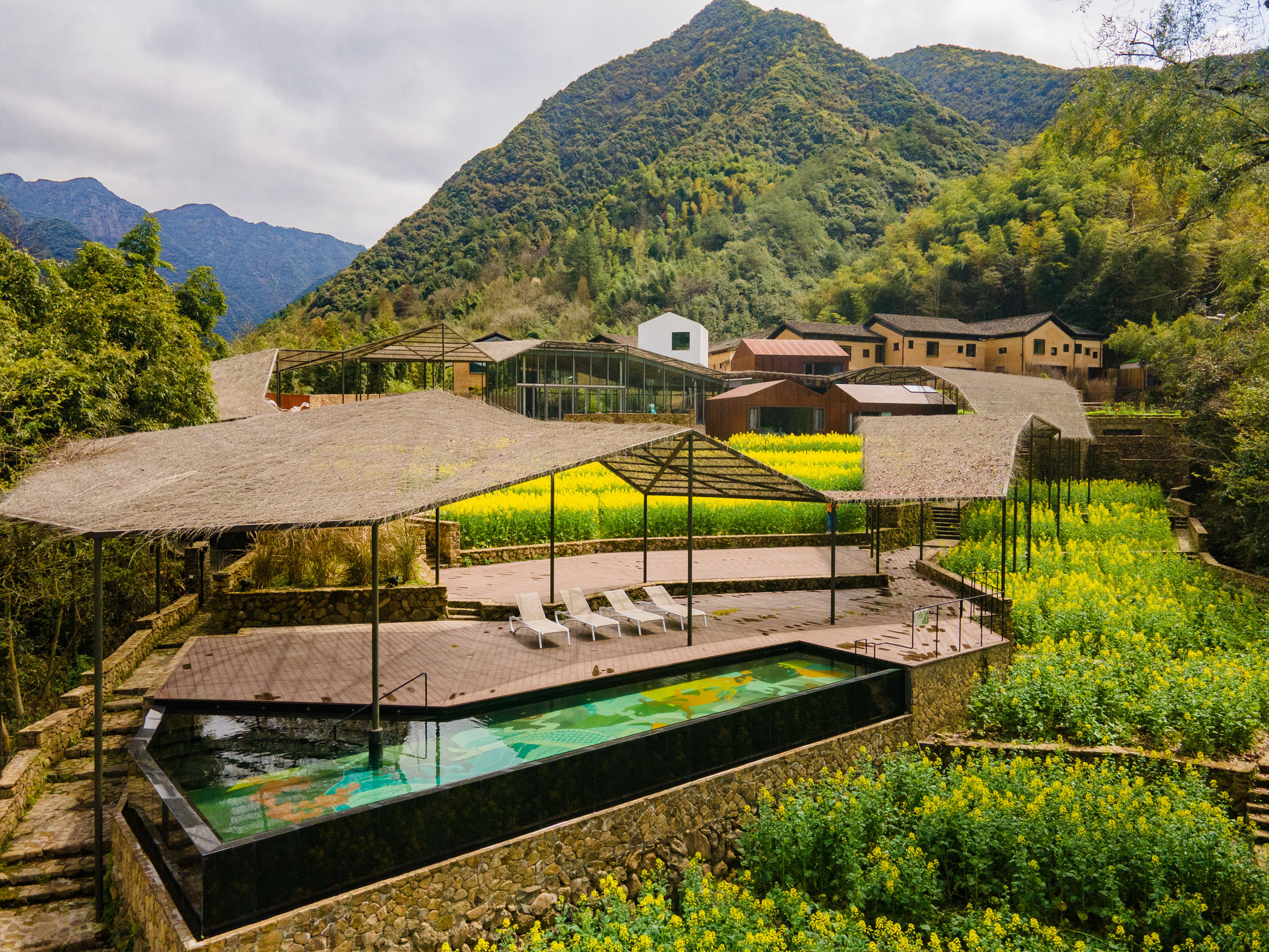 Canopies built at different ground heights 