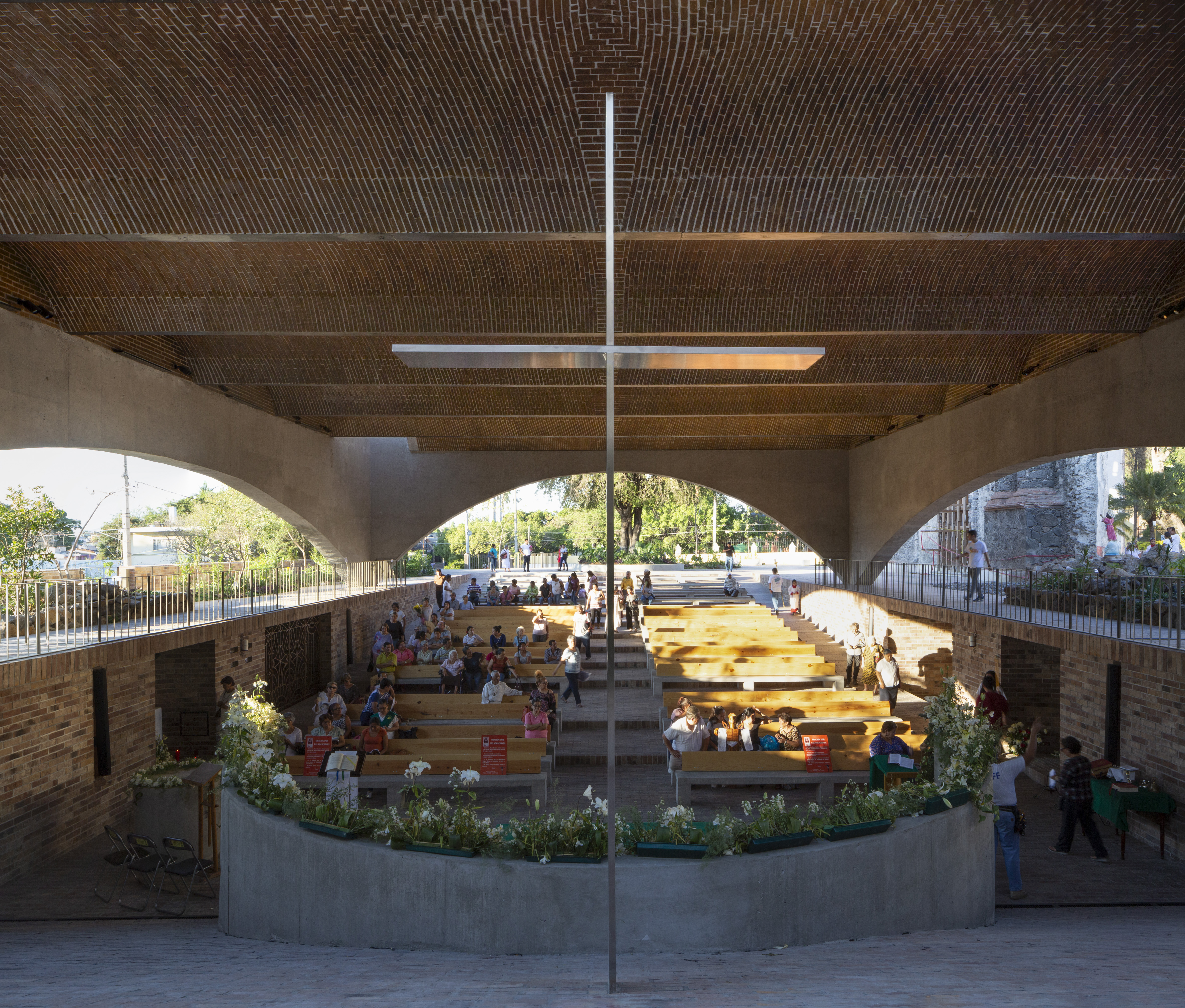 Elongated dome shape arranged in a row into a magnificent enclosure