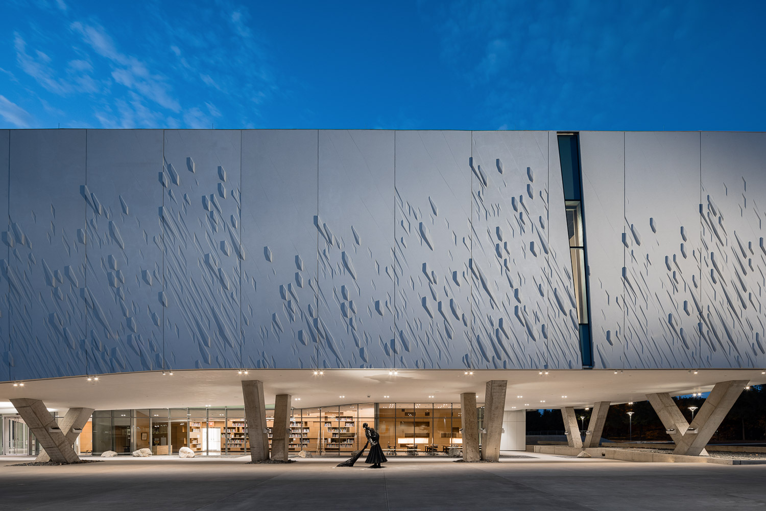 Edith and Peter O'Donnell Jr. Athenaeum textured facade