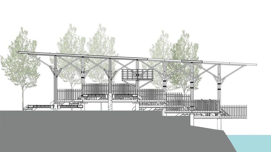 Bamboo Playhouse section drawing