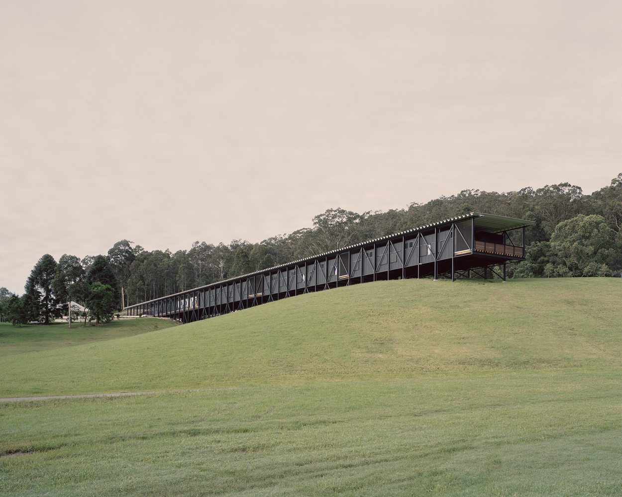 Bundanon Art Museum & Bridge on a high hill