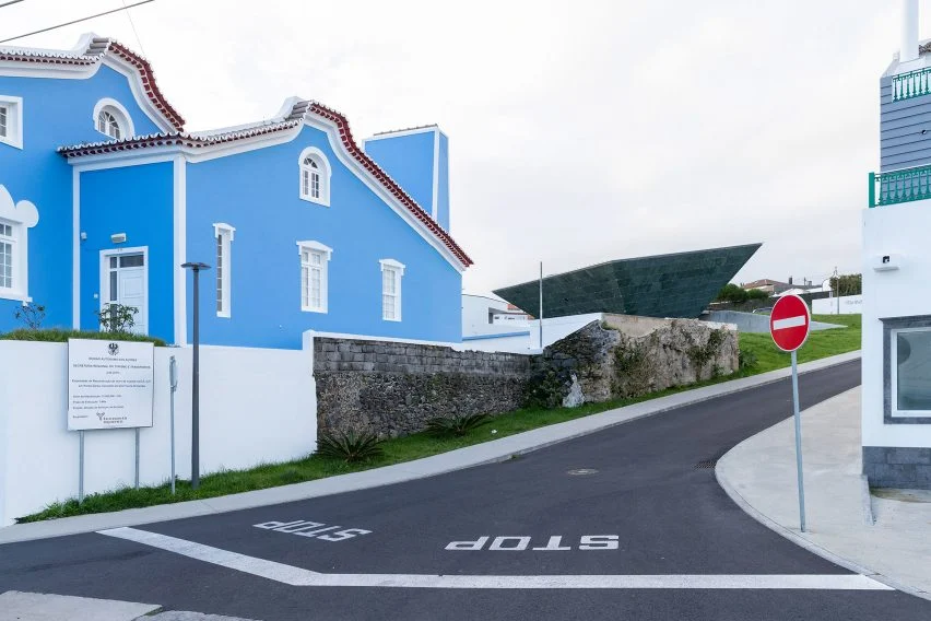 An uphill path that leads the villagers to the chapel and cemetery