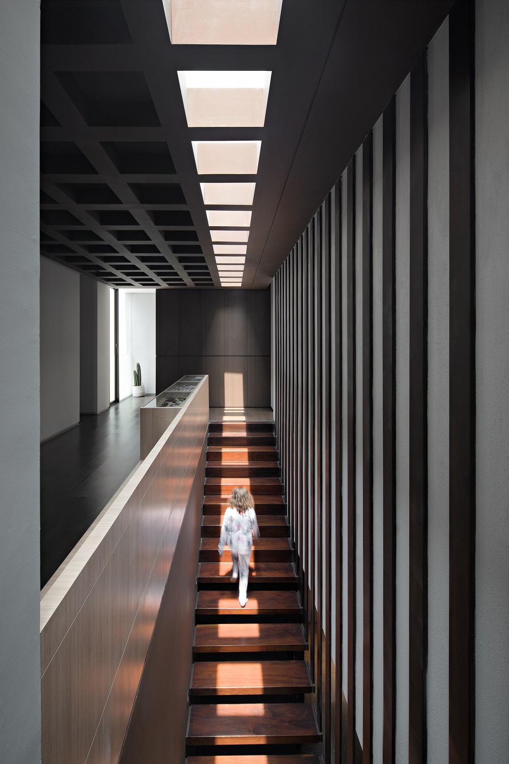 Interior view of stairs RifBagus House, Photo by Mario Wibowo