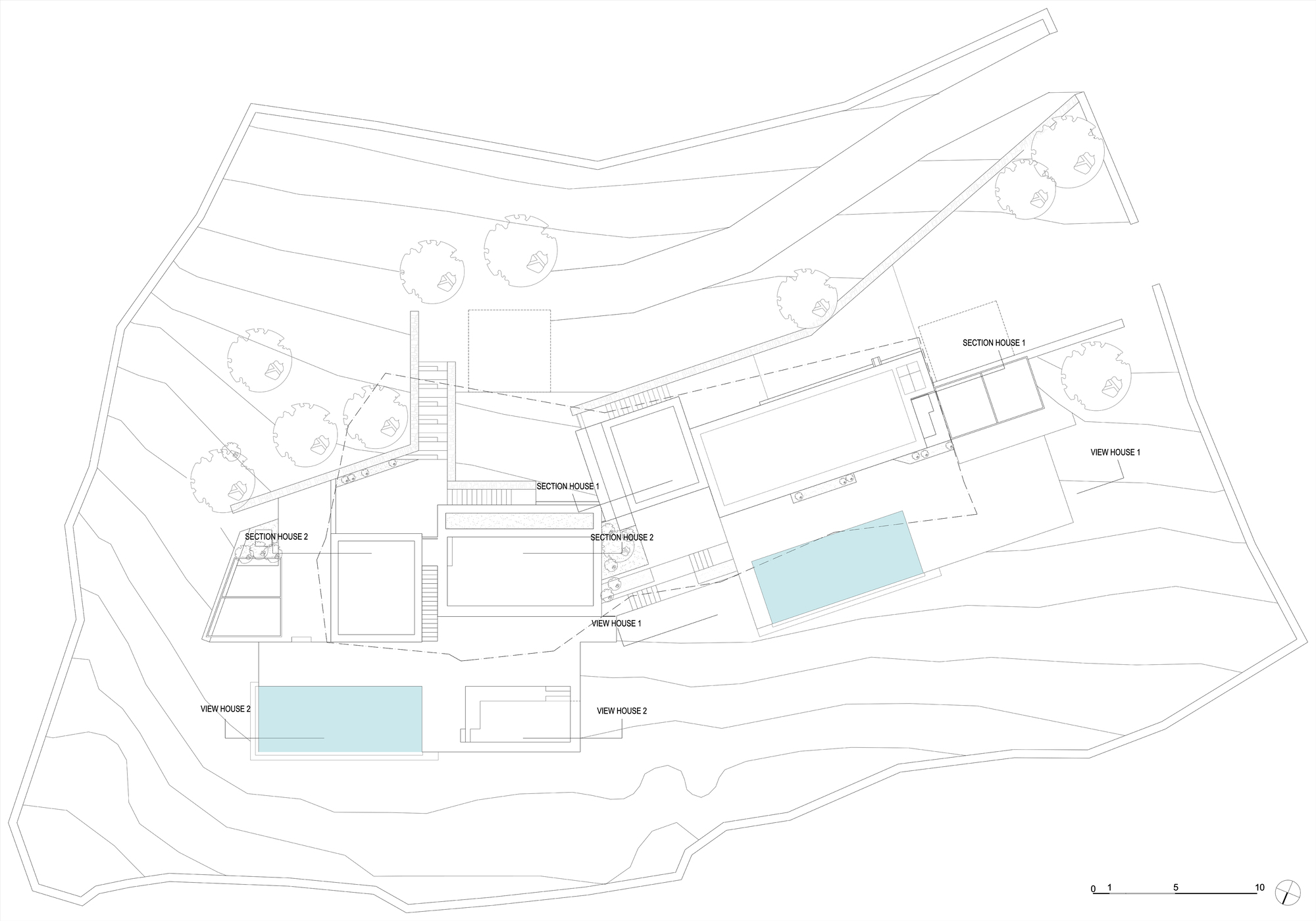 general drawing plan of the Monolith House