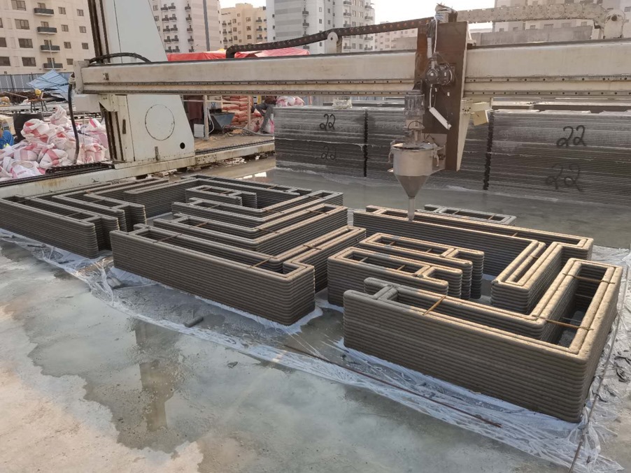 3D printer process for the construction of the Abdulaziz Abdullah Sharbatly Mosque