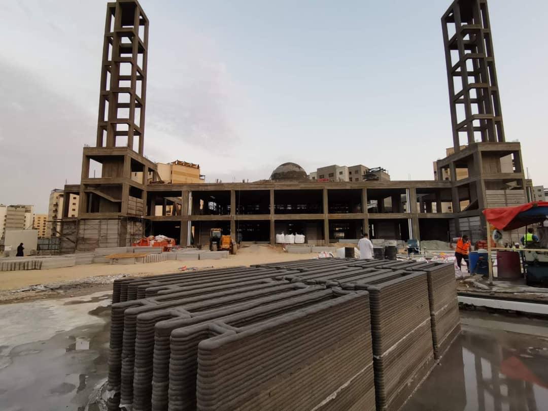 Construction process of Abdulaziz Abdullah Sharbatly Mosque (cr: Wael Kikhia )