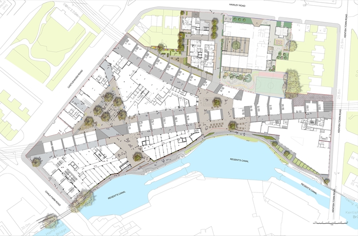 Ground floor plan of the Hawley Wharf