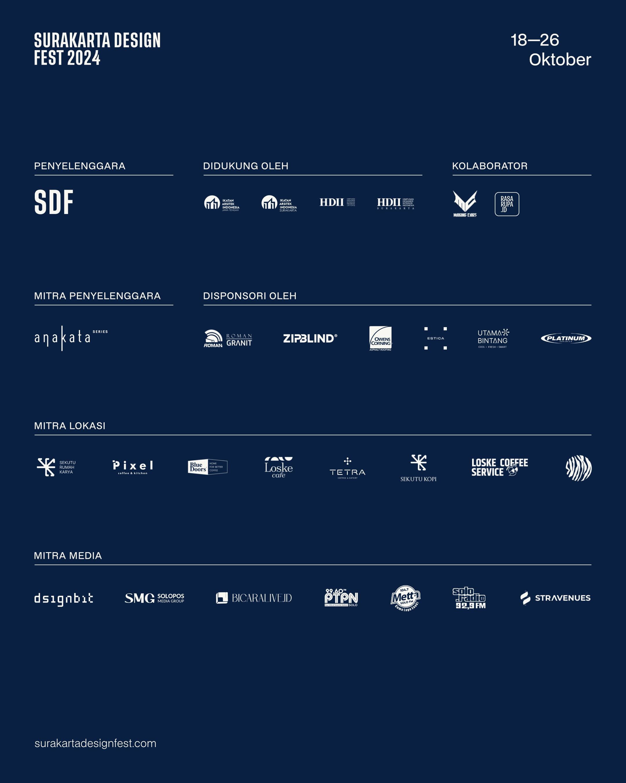 Surakarta Design Fest Main Schedule