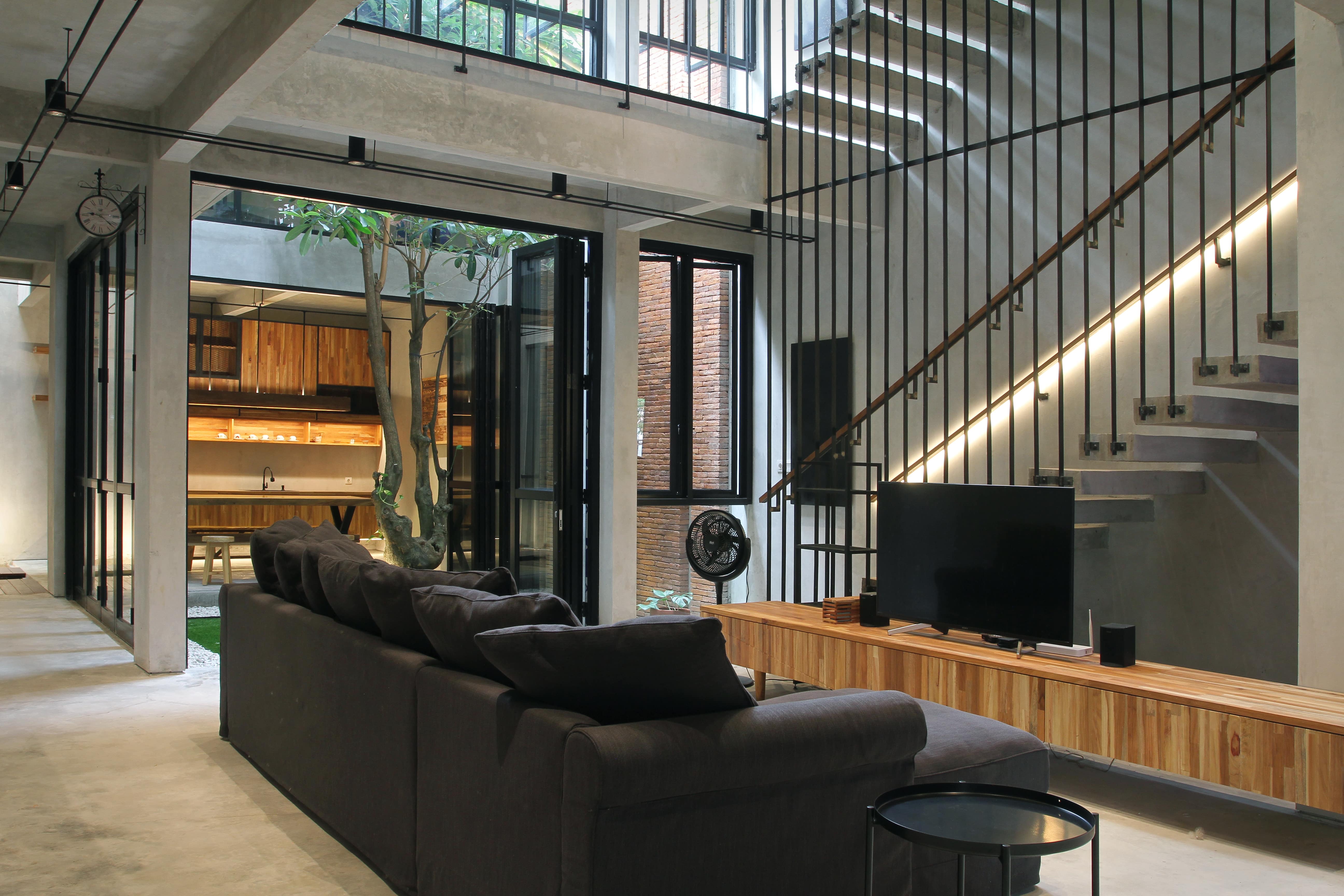 The family room is part of the core of the house