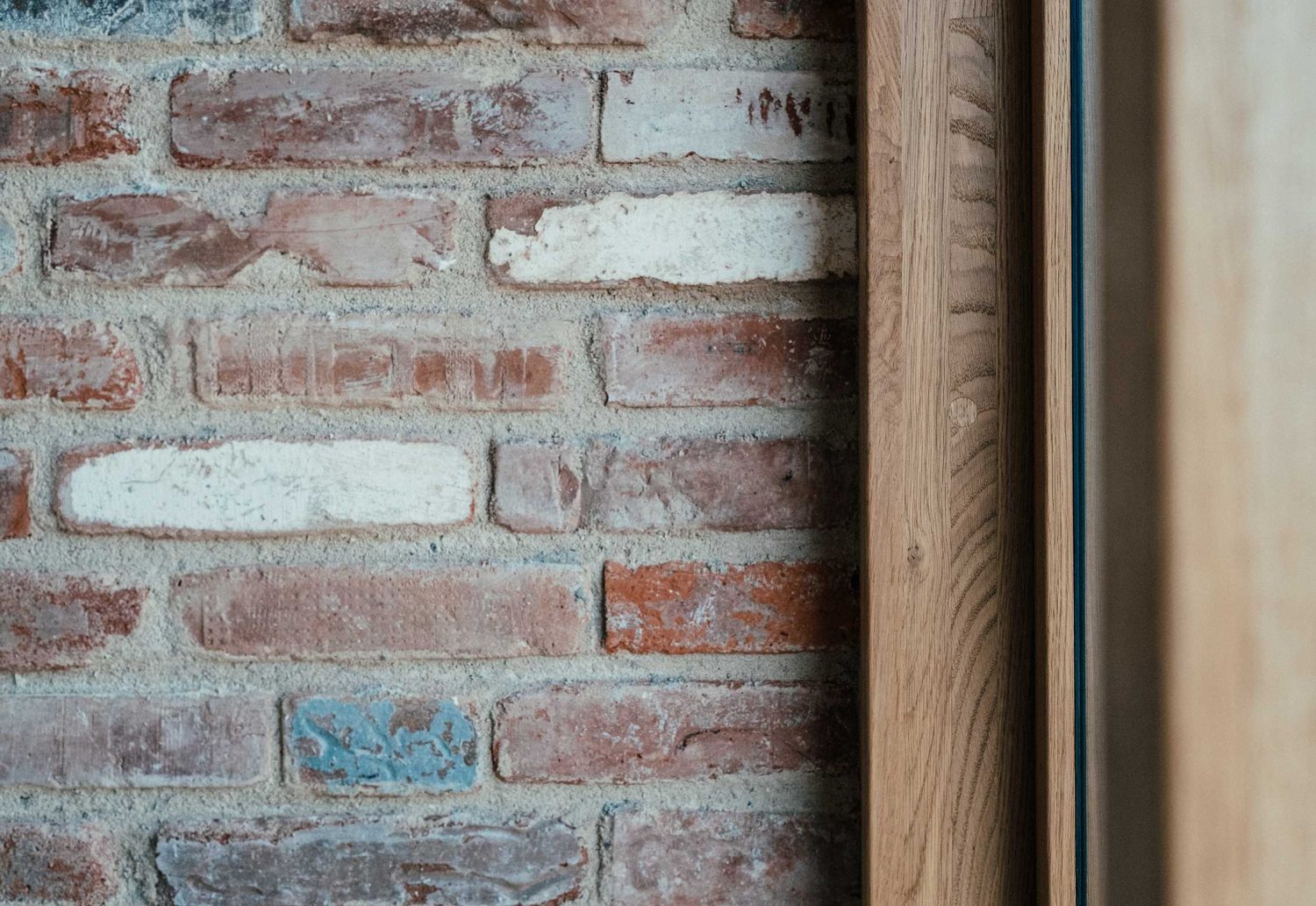 Close-up look of the recycled bricks (cr: Frame & Work, Helene HÃ¸yer Mikkelsen, Cubo Arkitekter)