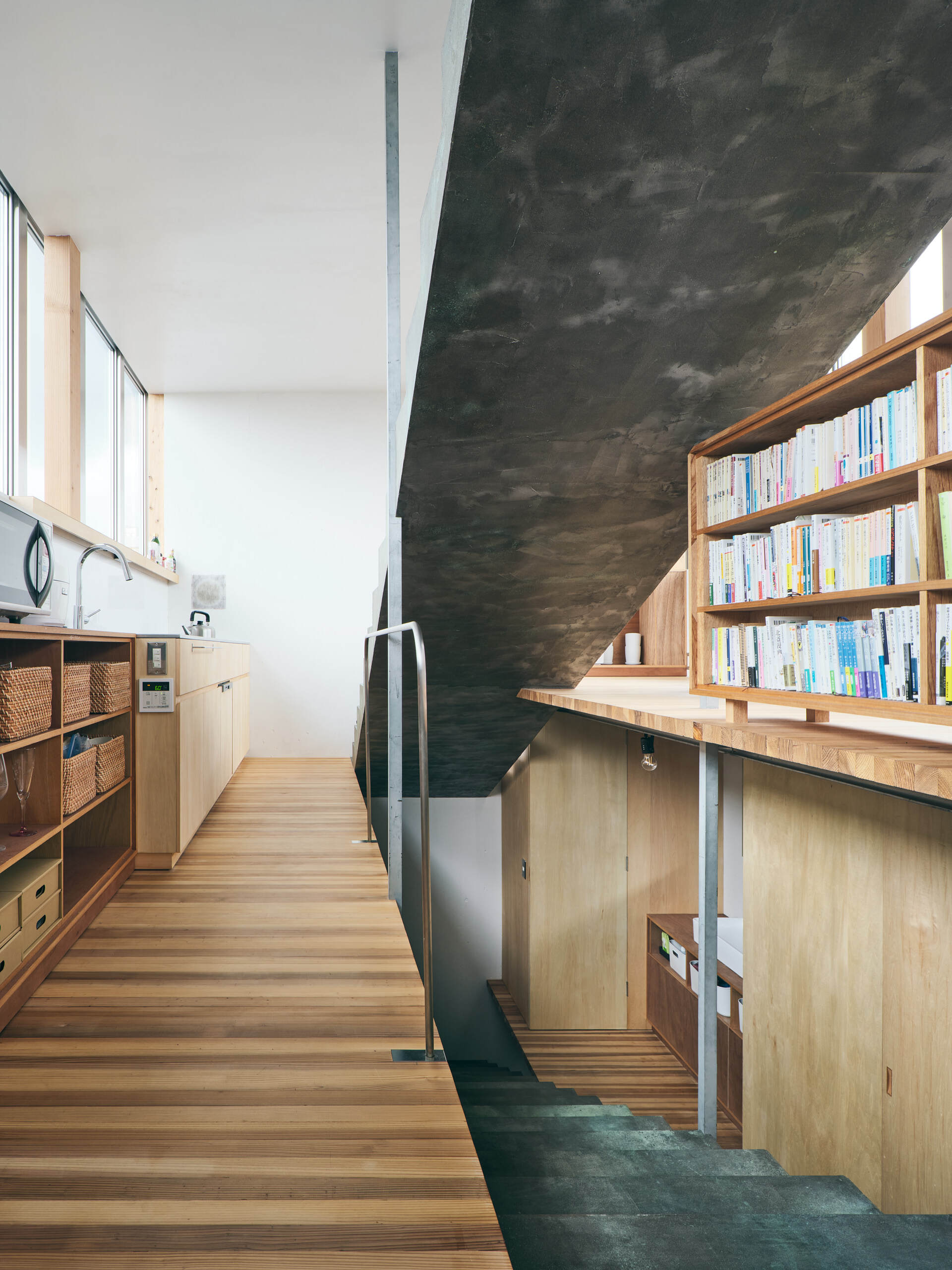 there is a dead-end staircase that does not lead anywhere or rather to the ceiling of the wall